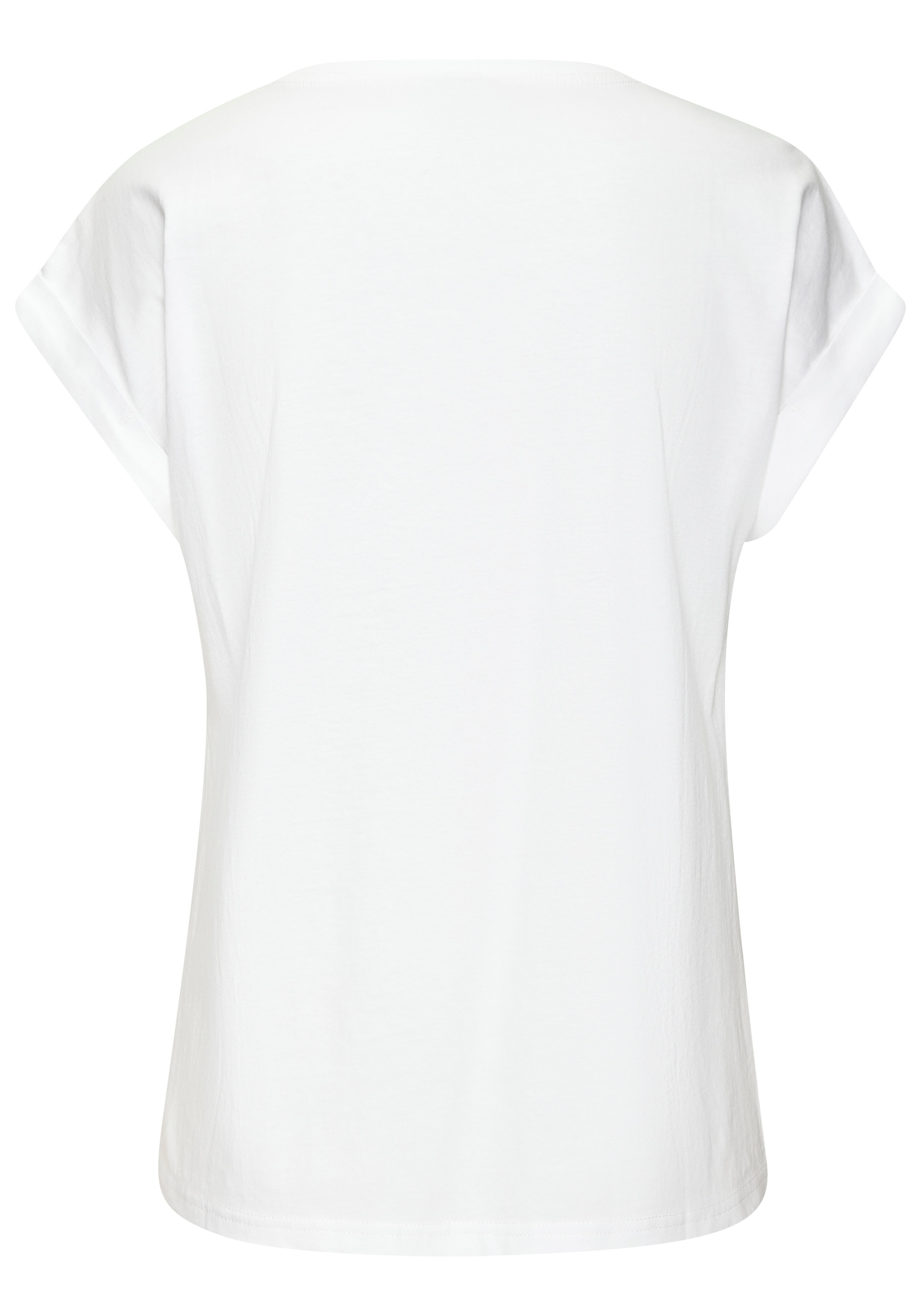 Venice Beach Kurzarmshirt »mit dezentem Herzdruck und Ärmelaufschlag« Rundhalsshirt mit Frontprint, T-Shirt aus Baumwolle, lockere Passform