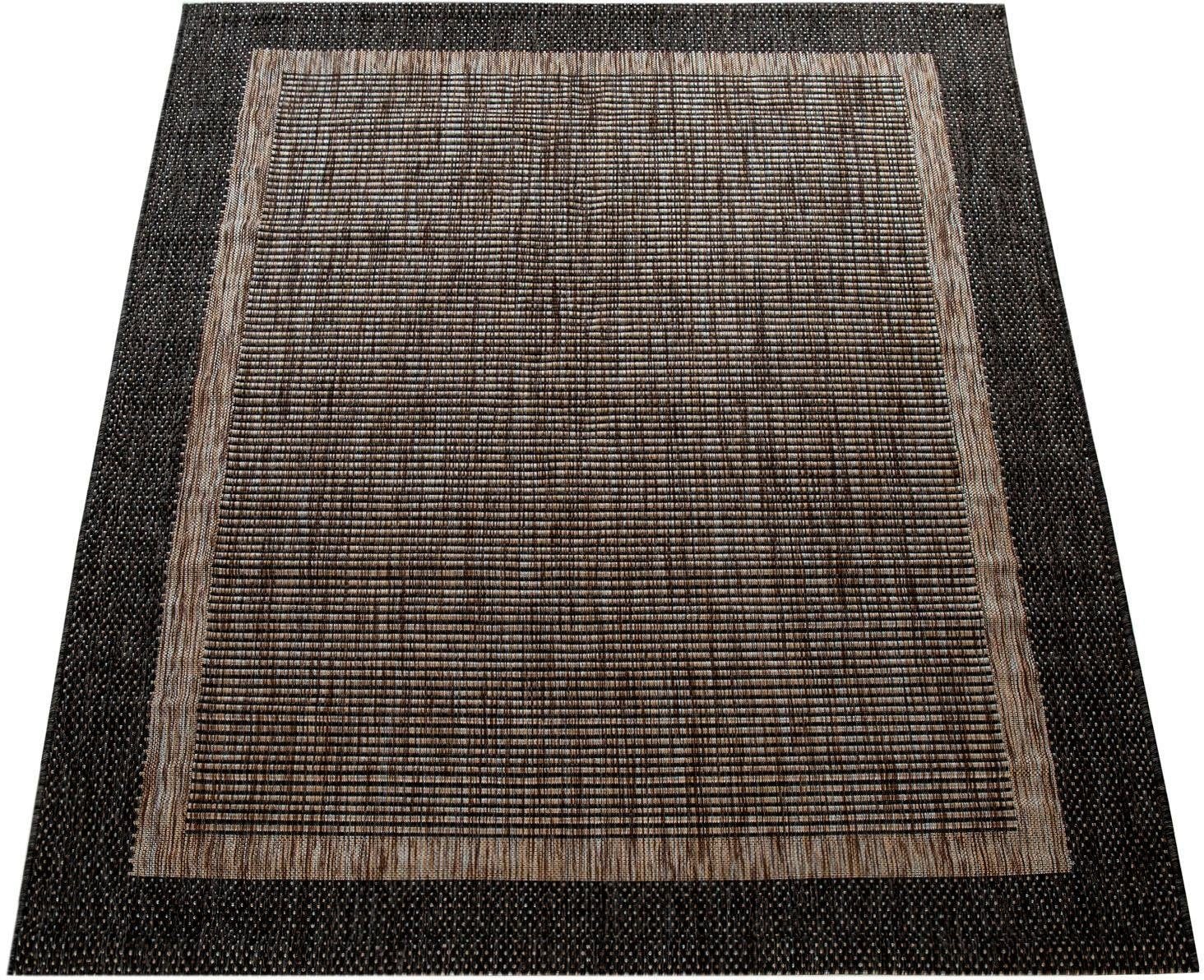 Image of Paco Home Teppich "Illusion 325" rechteckig 5 mm Höhe Flachgewebe, meliert, mit Bordüre, Outdoor geeignet, UV-beständig