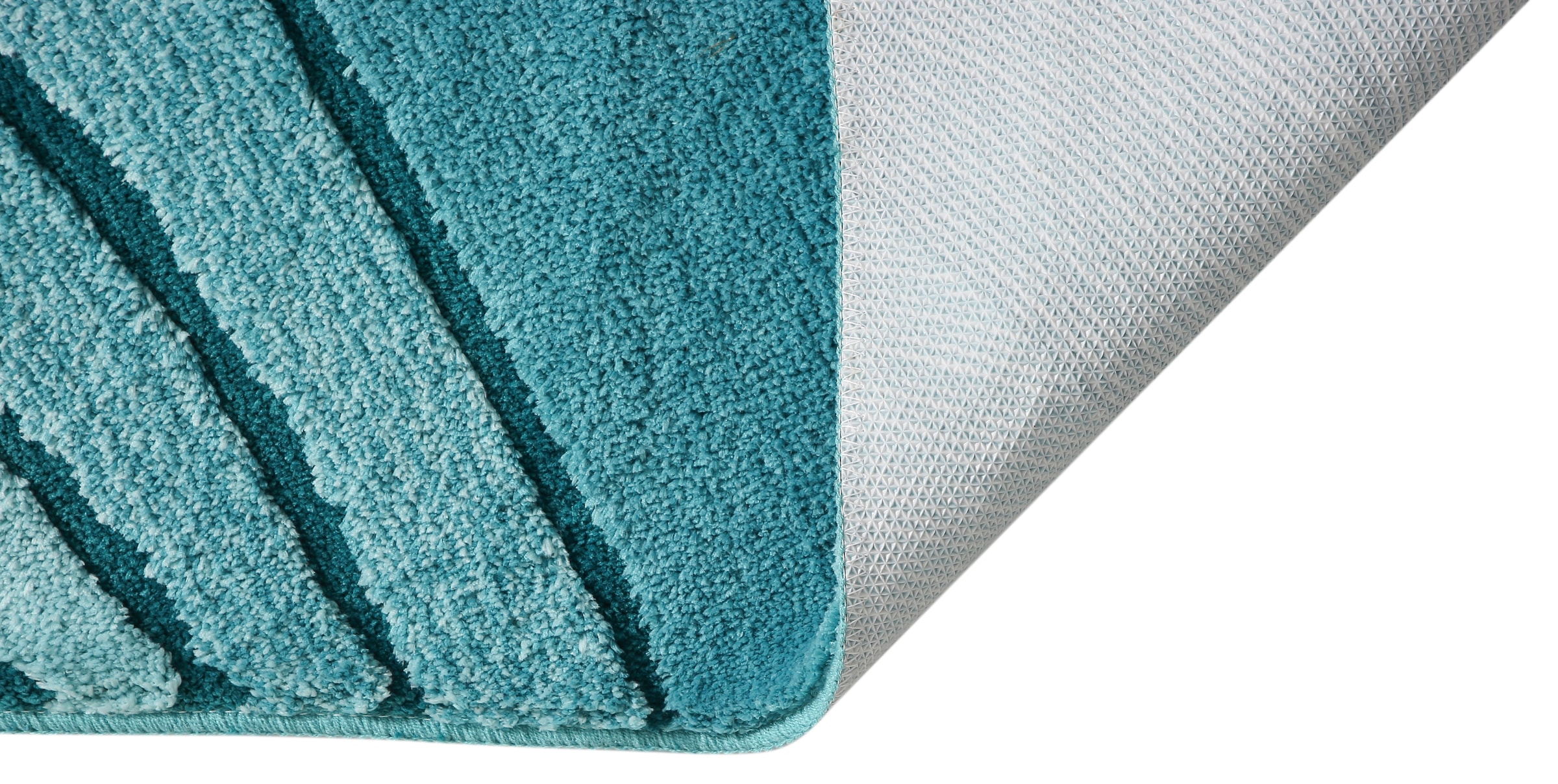 my home Badematte »Josie, Badvorleger, Badezimmer Teppich«, rutschhemmend beschichtet, fussbodenheizungsgeeignet-schnell trocknend-strapazierfähig, Badteppich, Badematten, rechteckig, rund & als 3-tlg. Set erhältlich