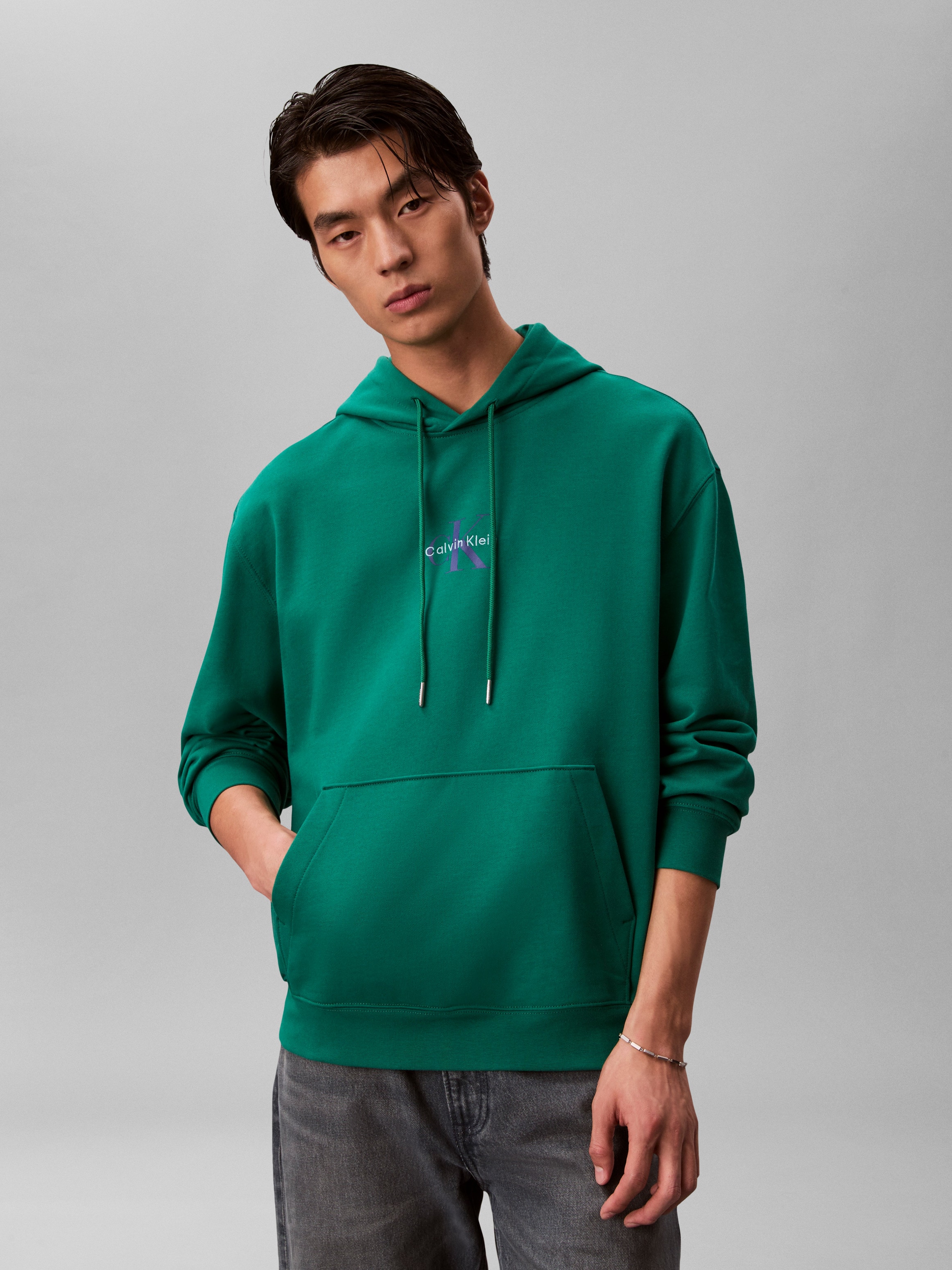 Image of Calvin Klein Sweatshirt "LS EU 350TERRY MONOLOGO CN SWTSH", Rundhalsausschnitt, regular fit