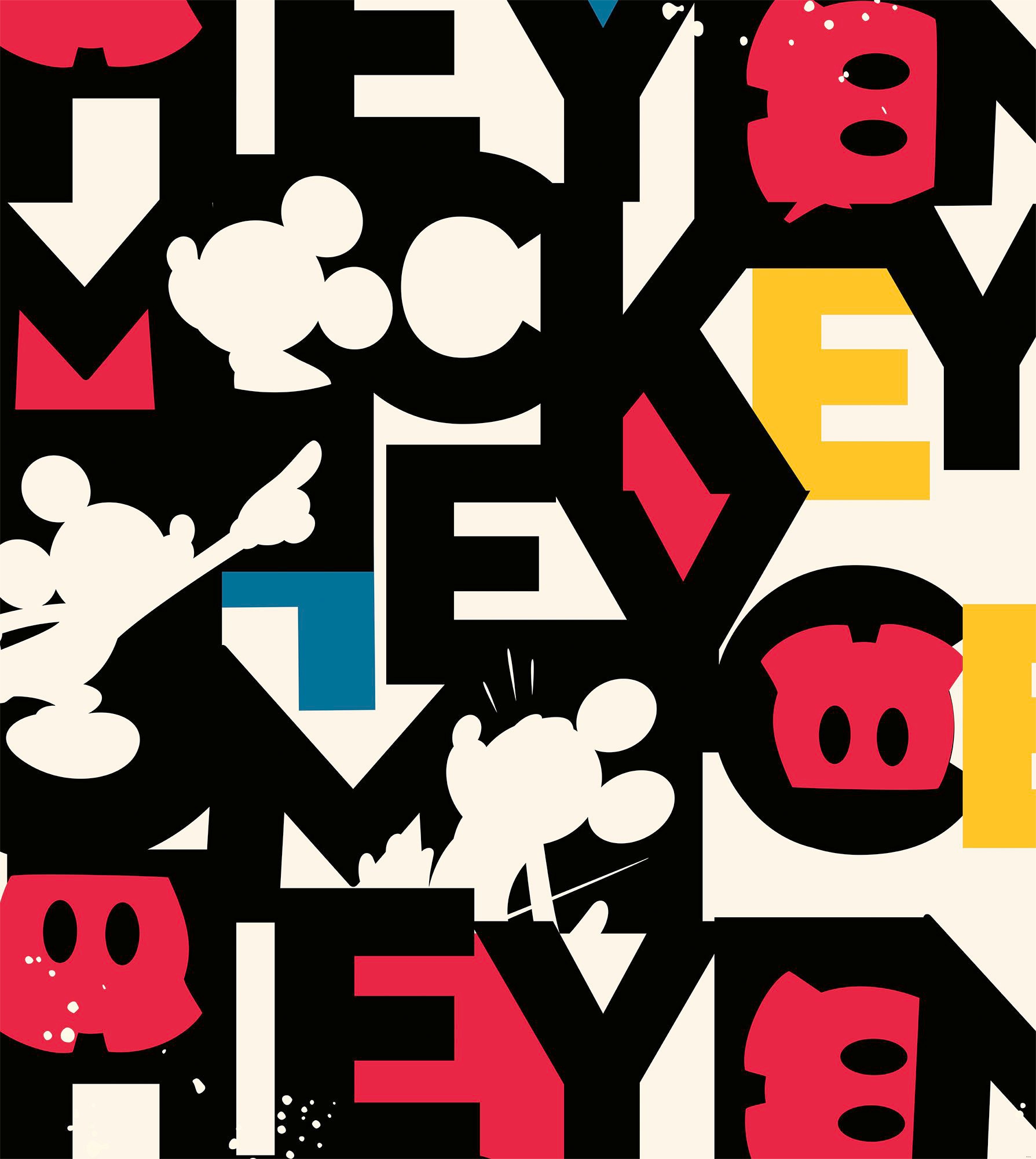 Image of Komar Vliestapete "Digitaldruck Vlies - Mickey Mixup - Grösse 250 x 280 cm" bedruckt glatt Kinderzimmer