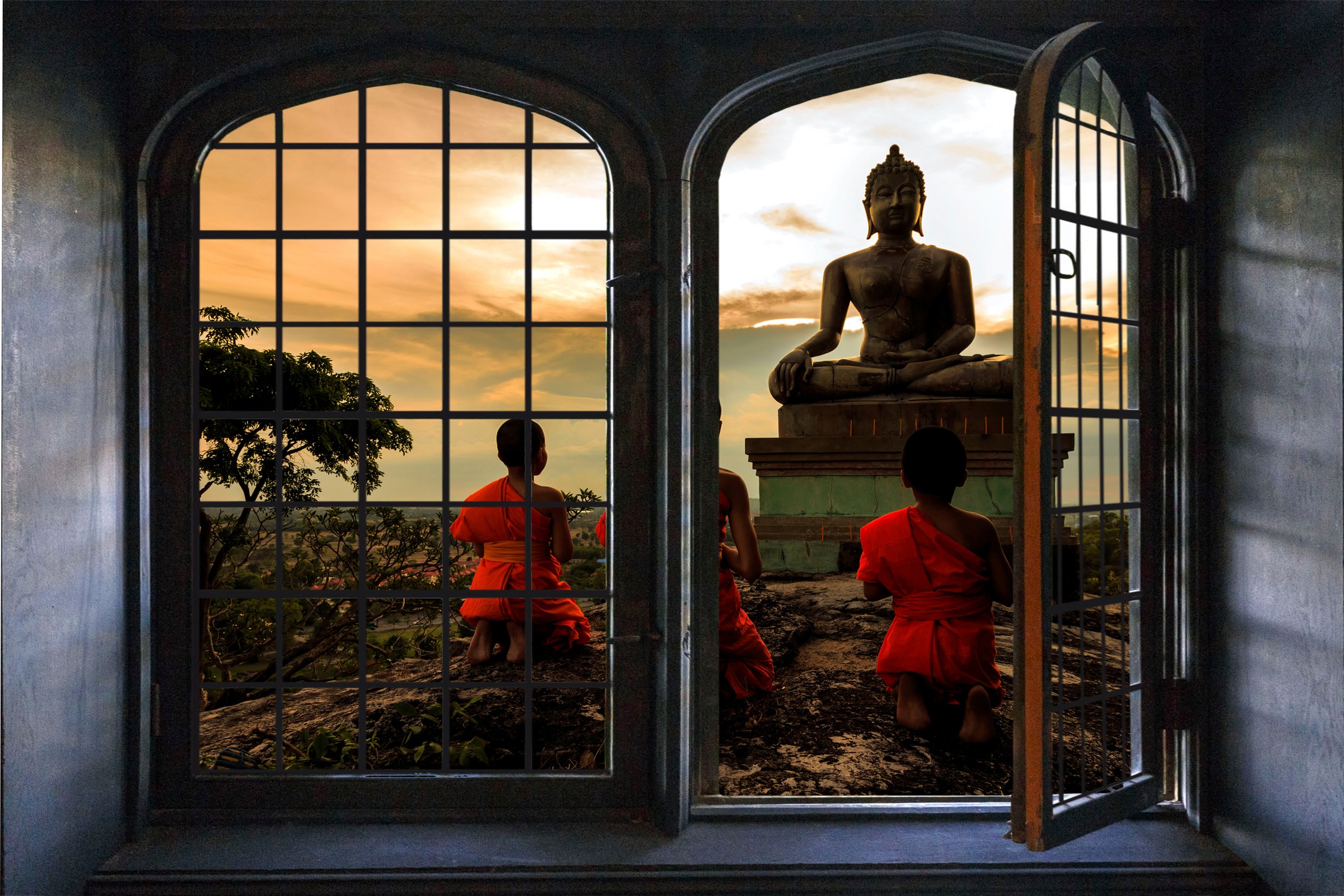 Image of queence Wandsticker "India" Wandsticker, Wandbild, selbstklebend, 3D, Fenster