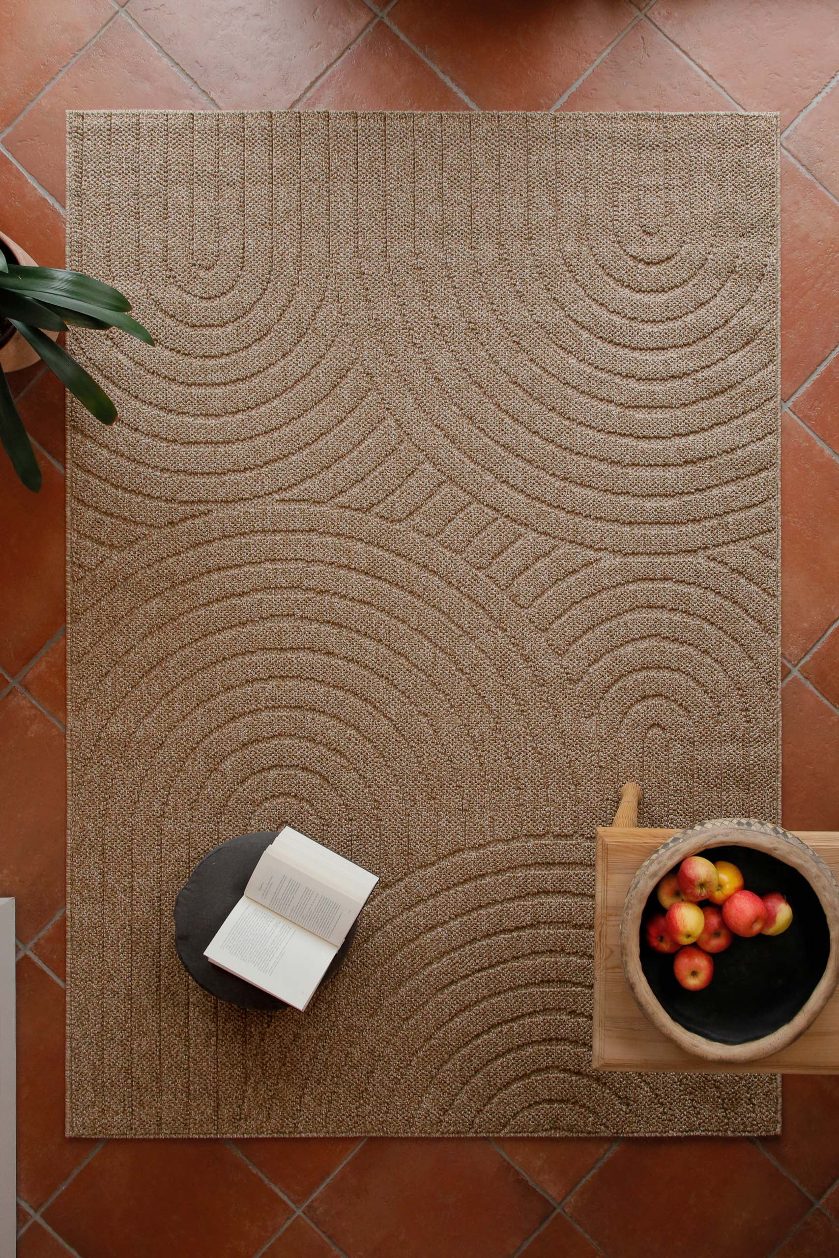 Image of Wecon home Teppich "Monoq" rechteckig 12 mm Höhe Flachgewebe, wetterfest, Retro Design, robust, In- & Outdoor Teppich