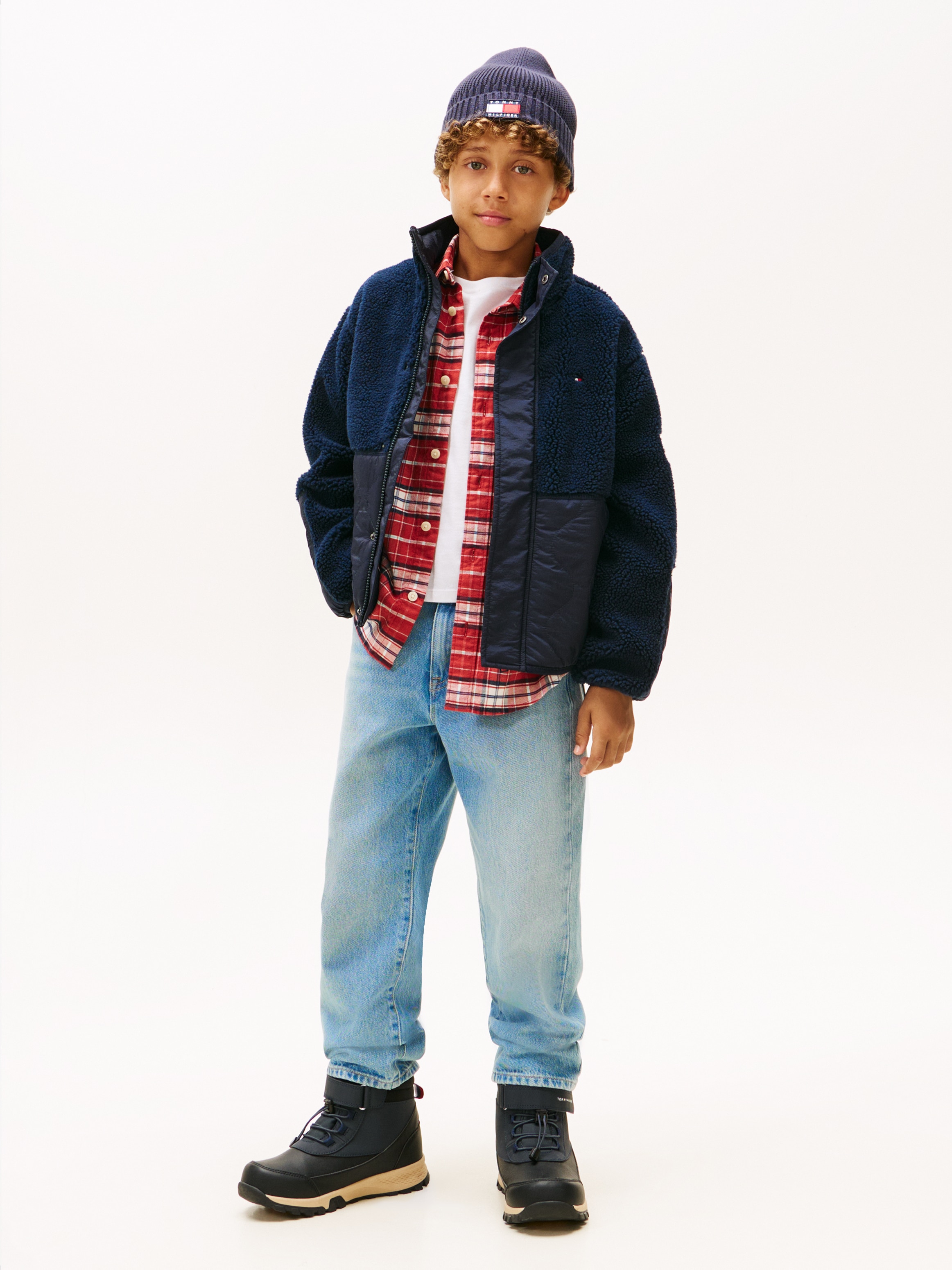 Tommy Hilfiger Veste bomber »TEDDY QUILTED BOMBER« ohne Kapuze Regular fit, Kinder bis 16 Jahre