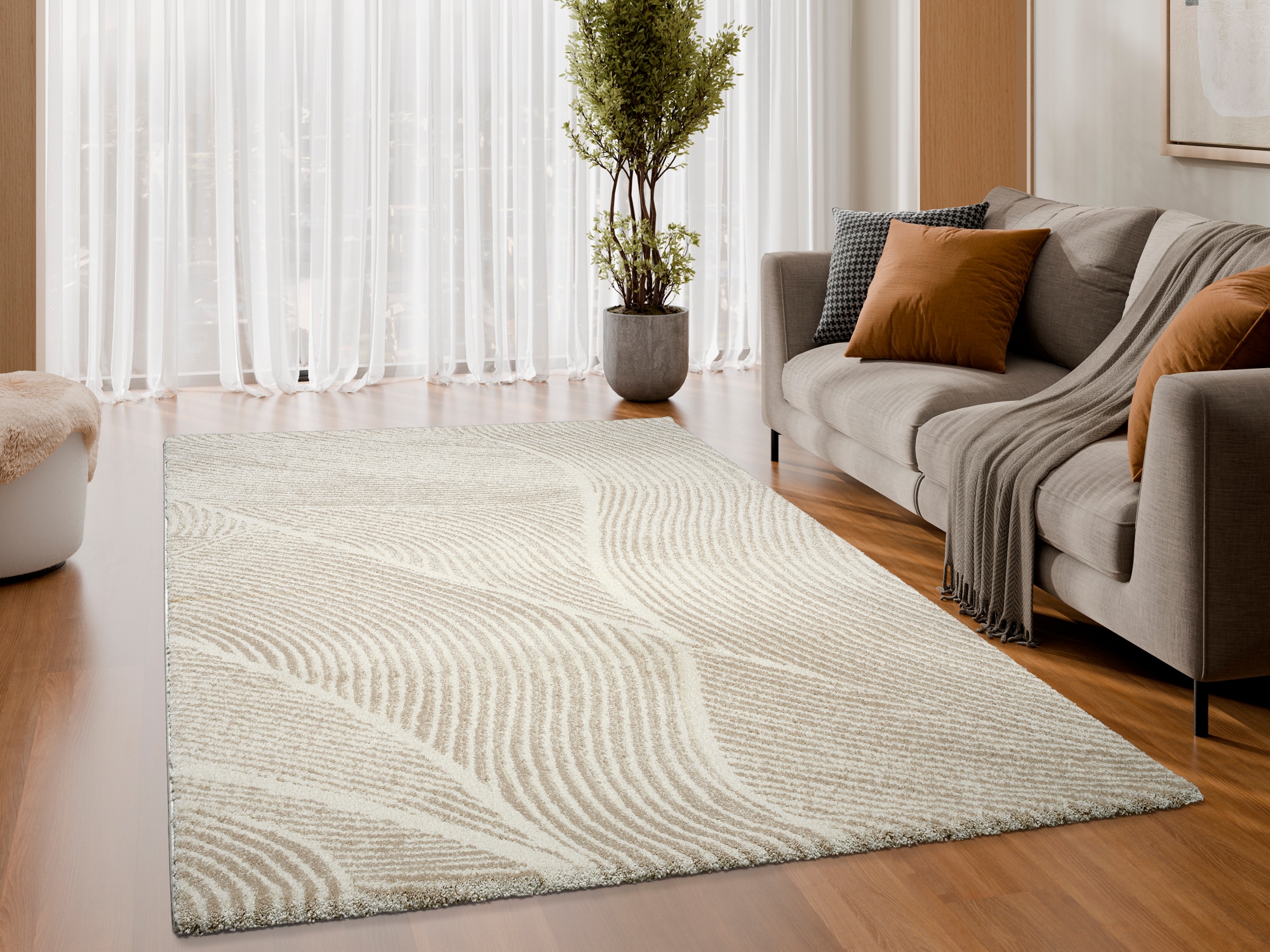 Image of OCI DIE TEPPICHMARKE "LIV PATH, auch als Läufer und in Rund" rund 20 mm Höhe hochwertiger Design Teppich, pflegeleicht, auch in quadratisch