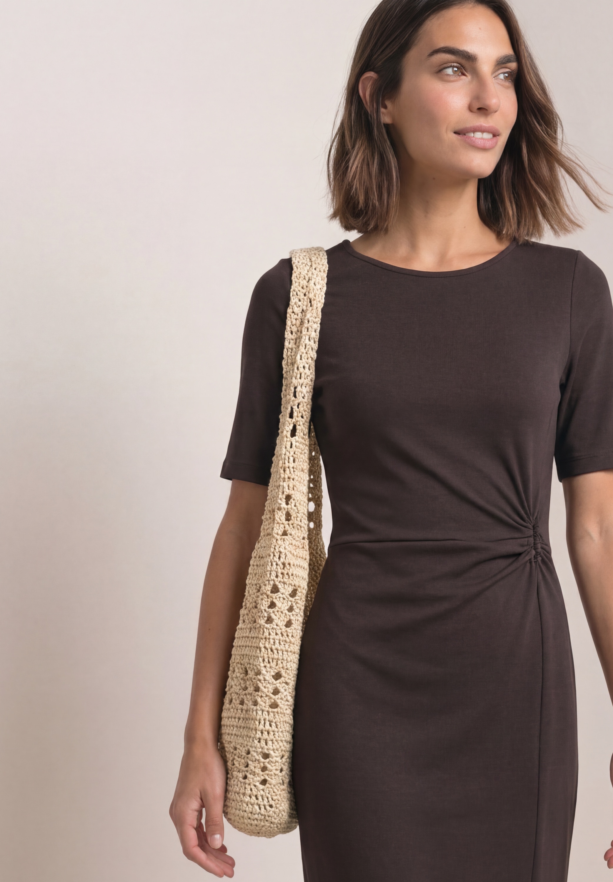 Image of STREET ONE Midikleid Ohne Taschen Sommerkleid aus Jersey in Wickel-Optik