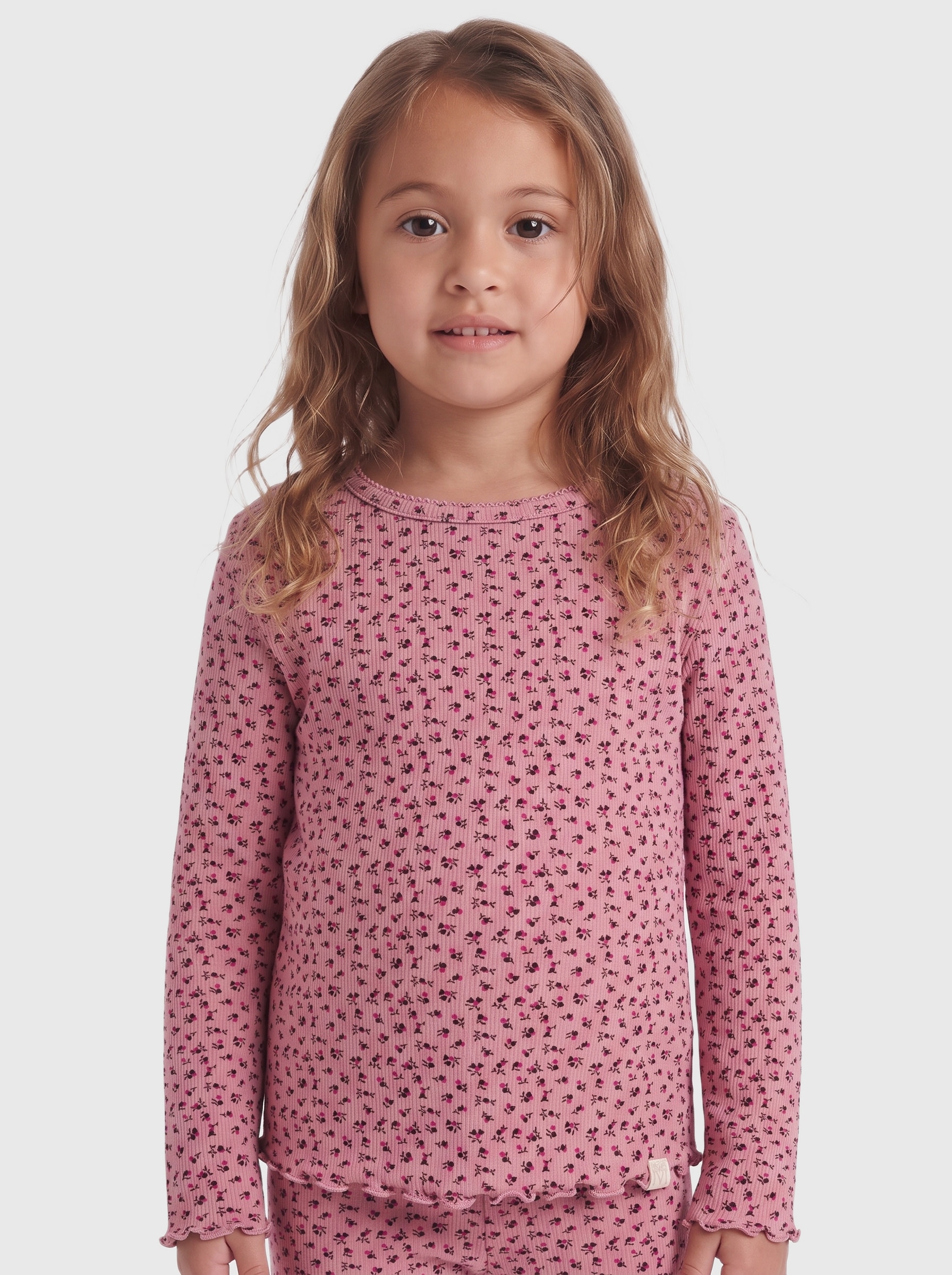 KIDS ONLY T-shirt à manches longues »KMGTRINNY AOP LS O-NCK TOP JRS NOOS« mélange de coton, ajusté