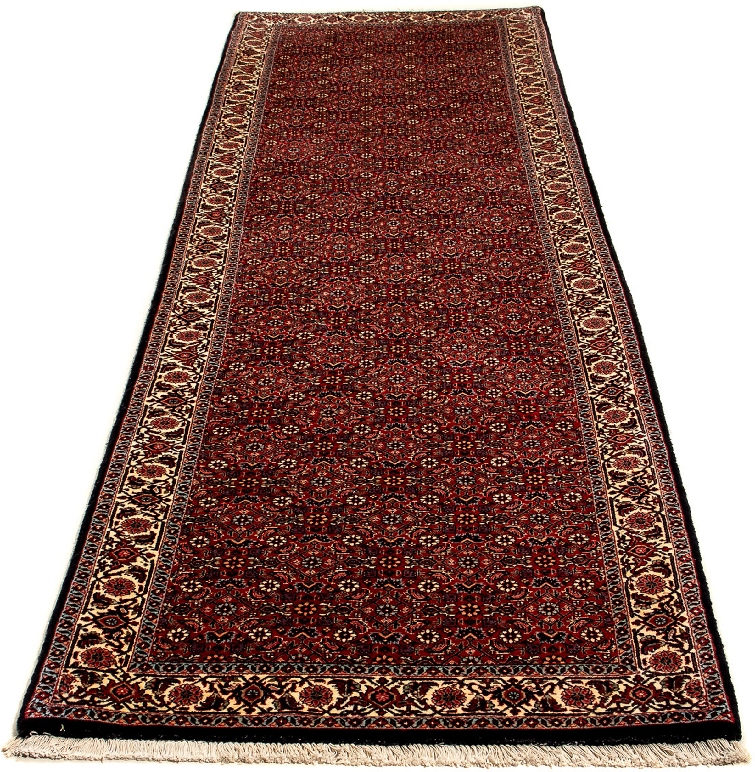 Image of morgenland Orientteppich »Perser - Bidjar - 304 x 86 cm - dunkelrot«, rechteckig, 15 mm Höhe, Wohnzimmer, Handgeknüpft, Einzelstück mit Zertifikat bei Ackermann Versand Schweiz