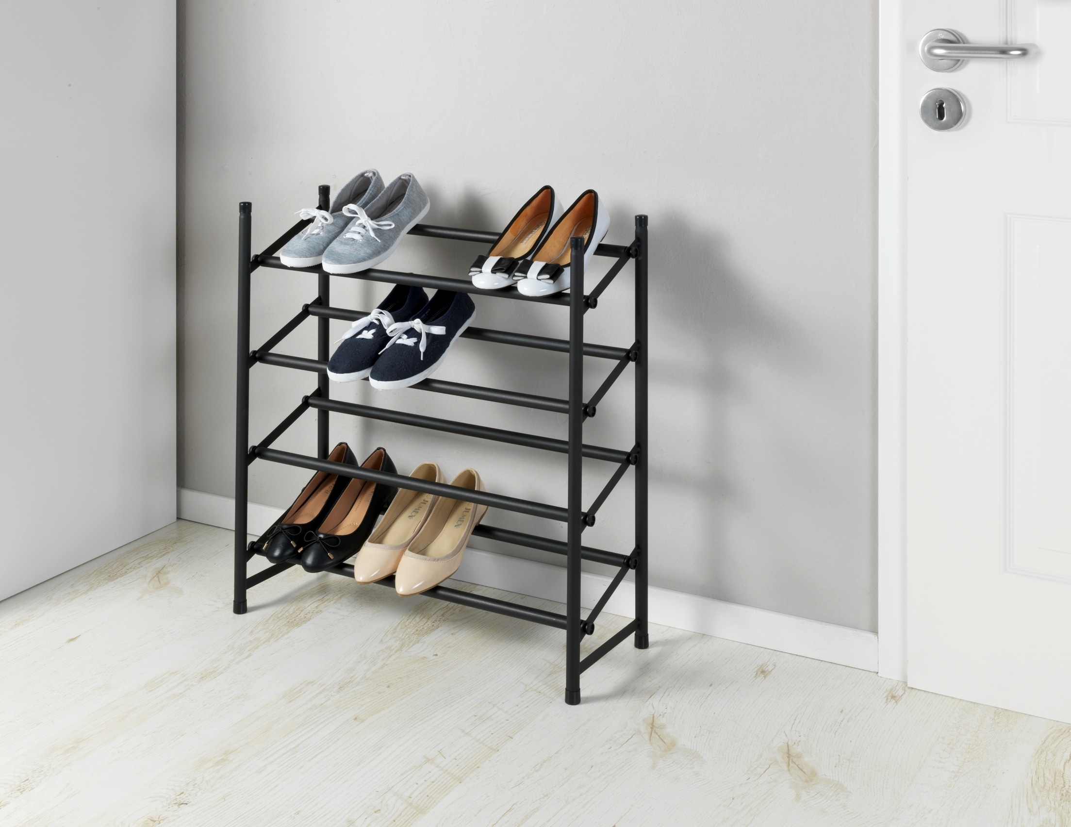 WENKO Schuhregal »Modell Hero«, ausziehbar, 62 bis 115 cm, für 24 Paar Schuhe, Anti-Rutsch Oberfläche
