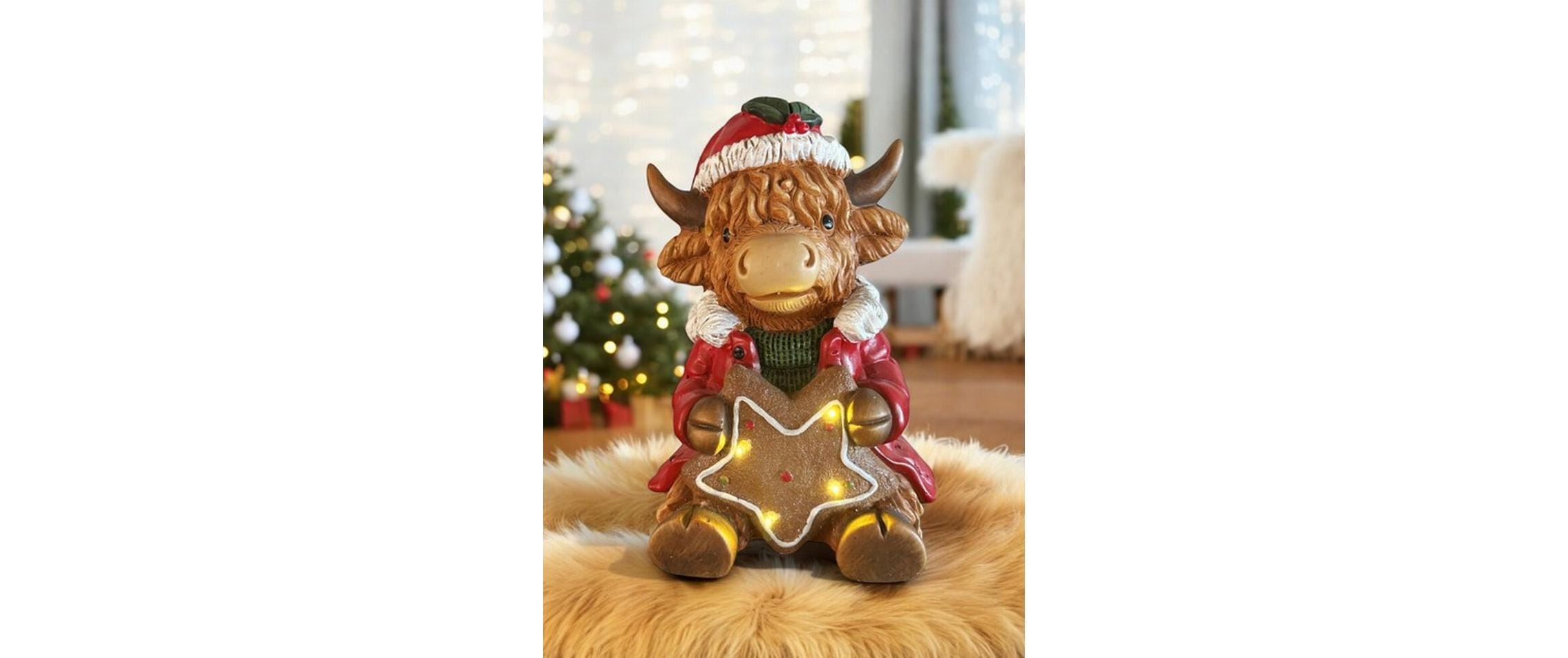   Figurine décorative LED »Dameco Hochlandrind sitzend«