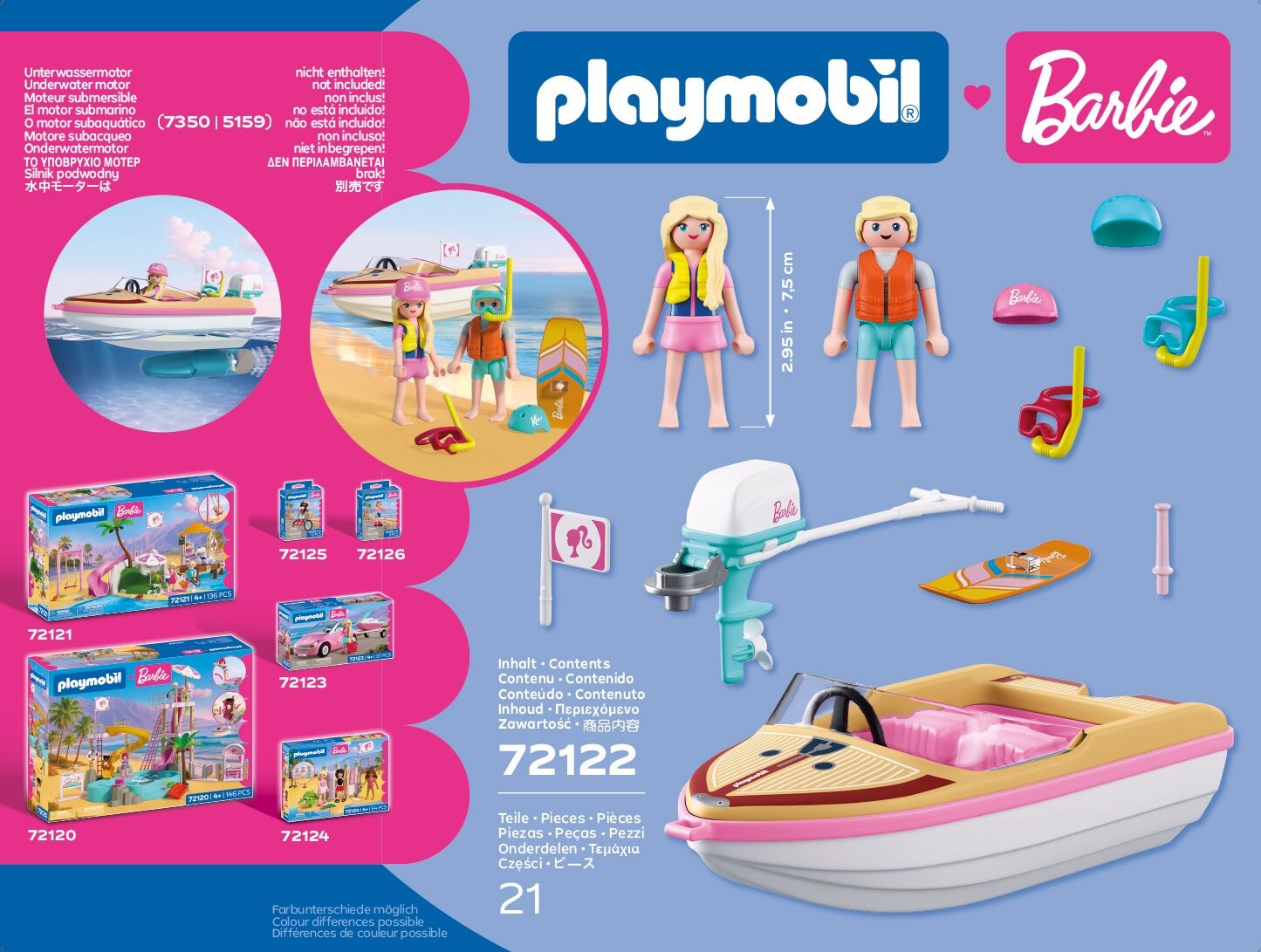 Playmobil® Jeu de construction »PLAYMOBIL x Barbie™ Abenteuerboot (72122), Barbie™« Made in Europe