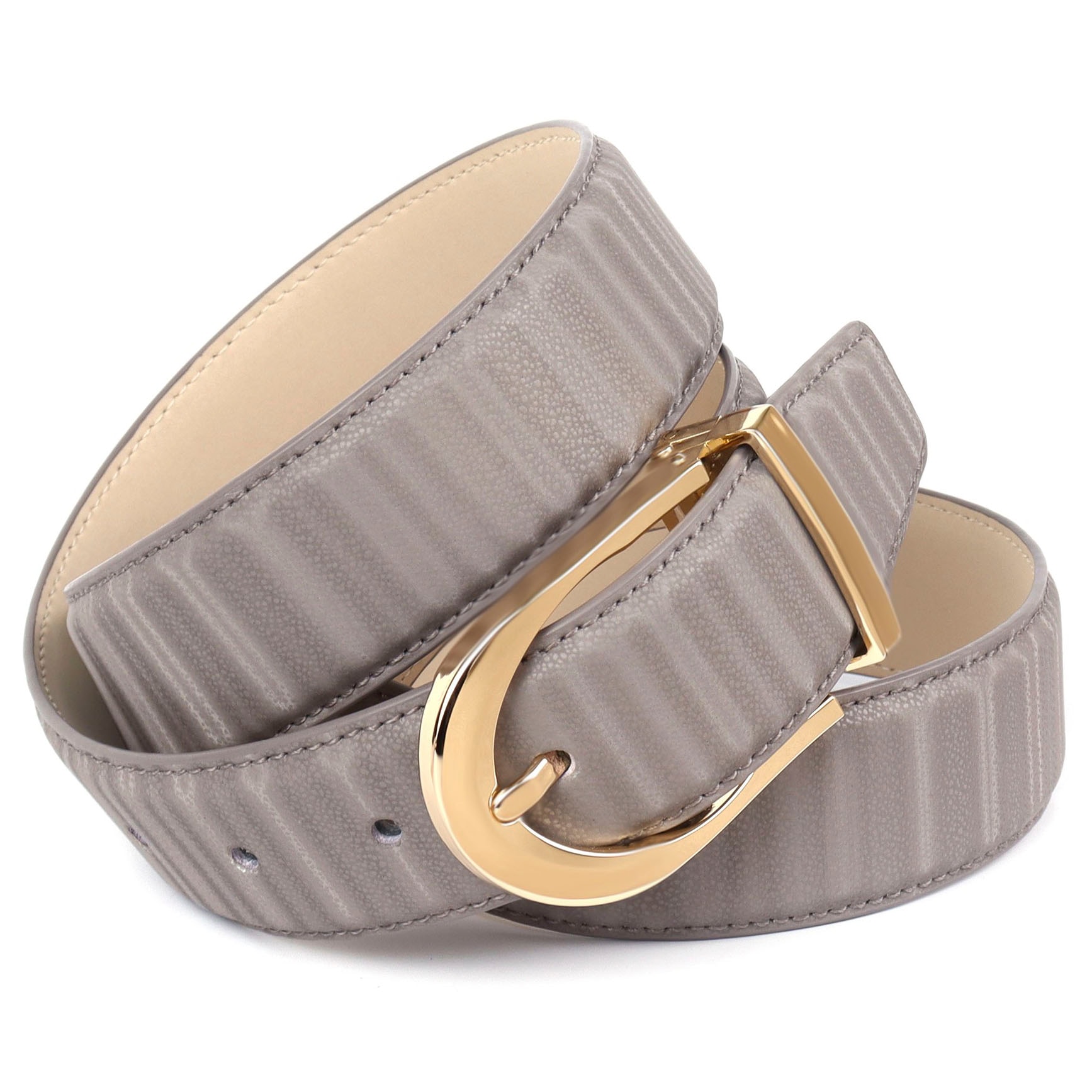 ♕ Anthoni Crown Ledergürtel, glänzender versandkostenfrei ovaler mit Schliesse auf