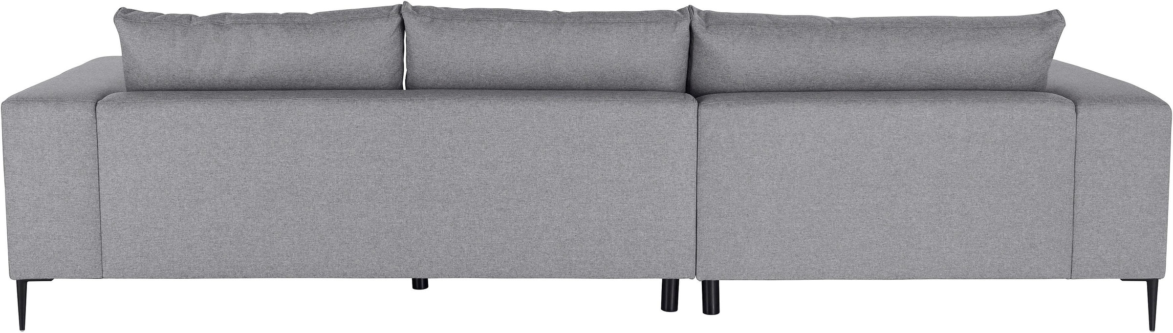 Home affaire Ecksofa »Aurora, L-Form, mit extra breiter Recamiere, 324 x 170 cm (BxT)« Designsofa mit tollem Sitzkomfort, extra hohe Metallfüsse schwarz