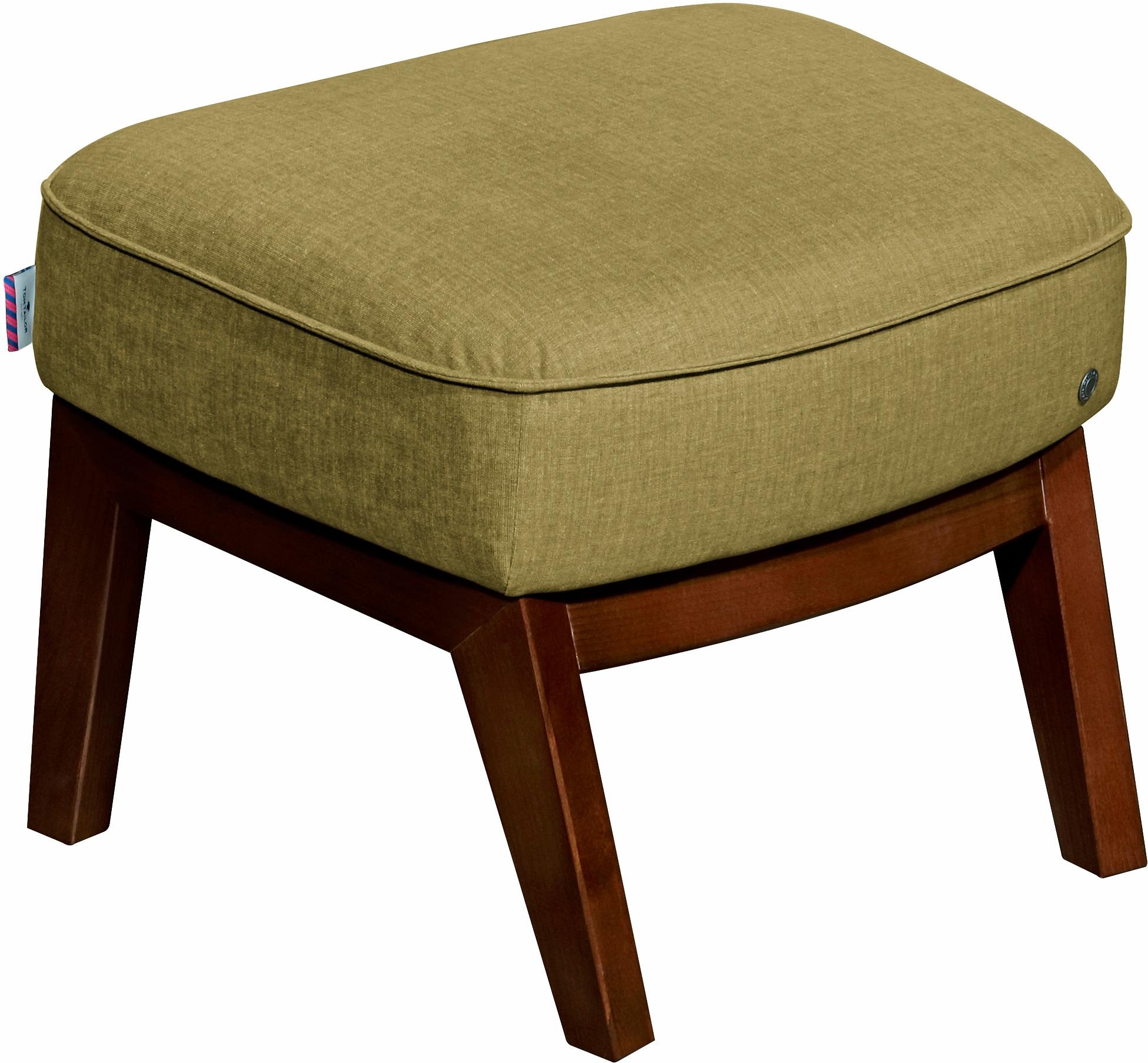Image of TOM TAILOR Hocker »COZY«, mit Kedernaht, Füsse nussbaumfarben bei Ackermann Versand Schweiz