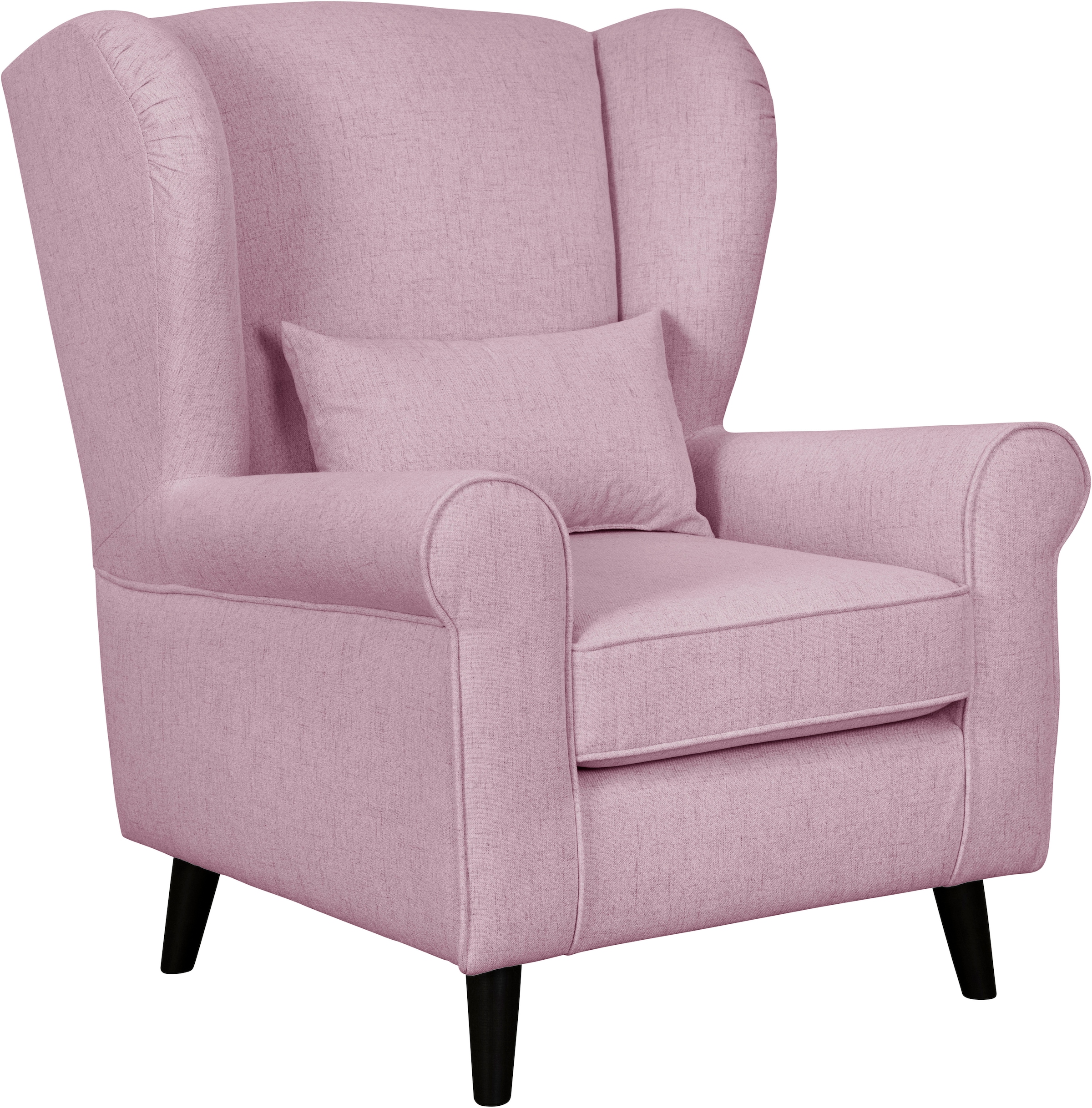 Home affaire Sessel »Ohrensessel CHISTELLE, wahlweise mit Polsterhocker«, mit Wellenunterfederung, Masse: B/T/H: 81/87/99 cm