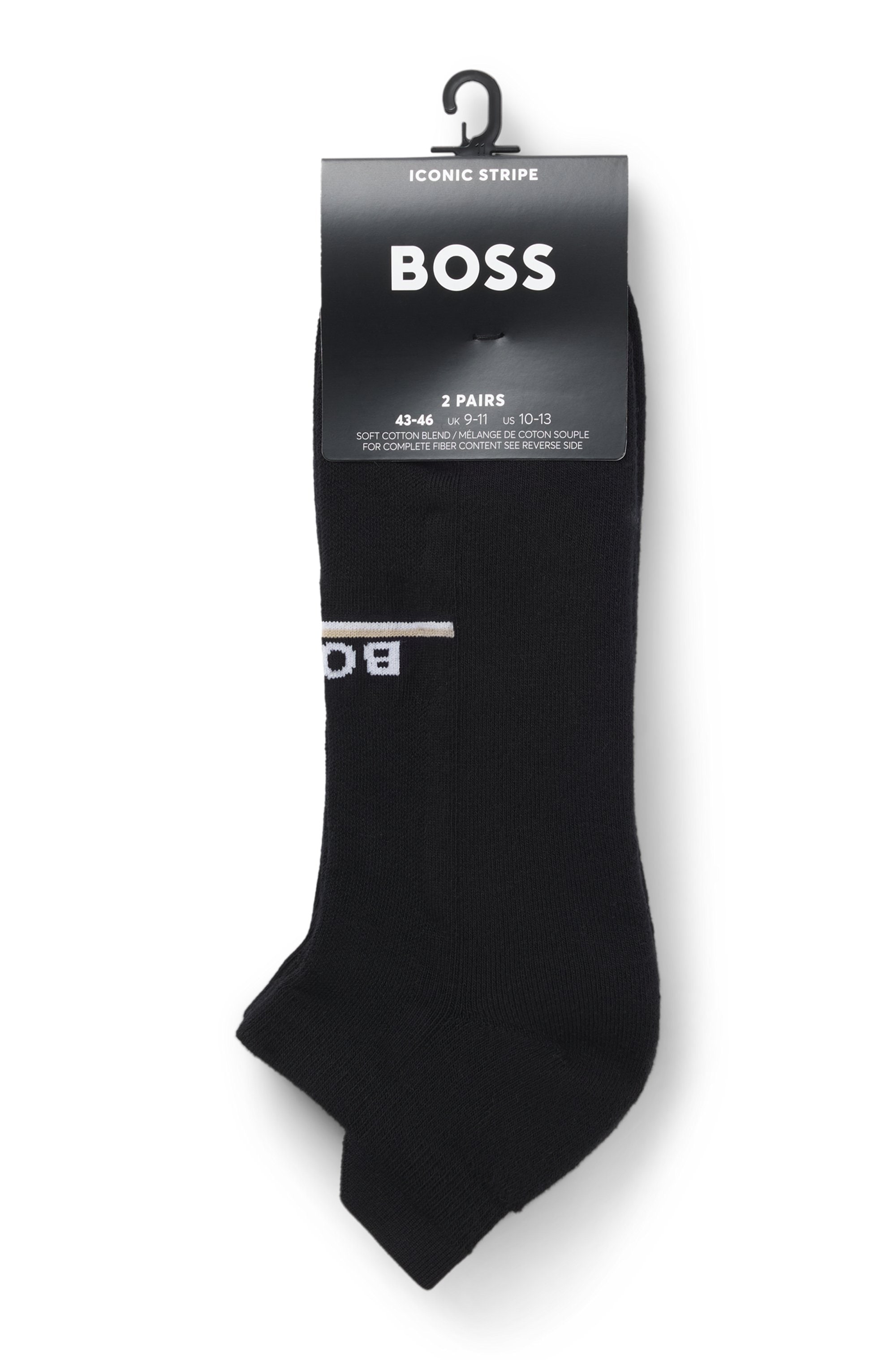 BOSS Chaussettes courtes »2P AS Iconic Loop CC« 2 Couple tlg. mit Signature-Streifen und Logo-Details