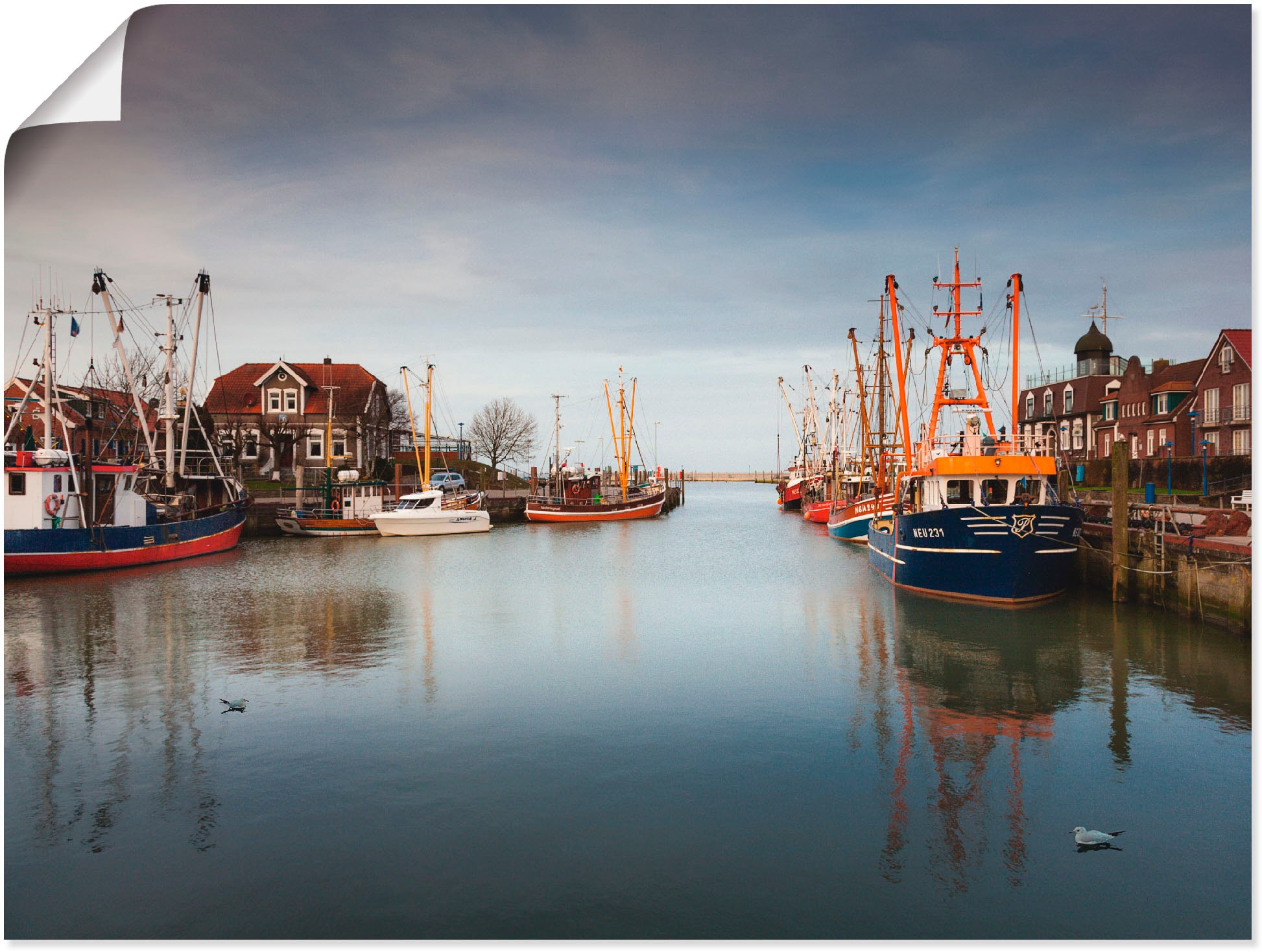 Image of Artland Poster "Im Hafen der Stille..." Boote & Schiffe 1 Stk. tlg. ohne Rahmen