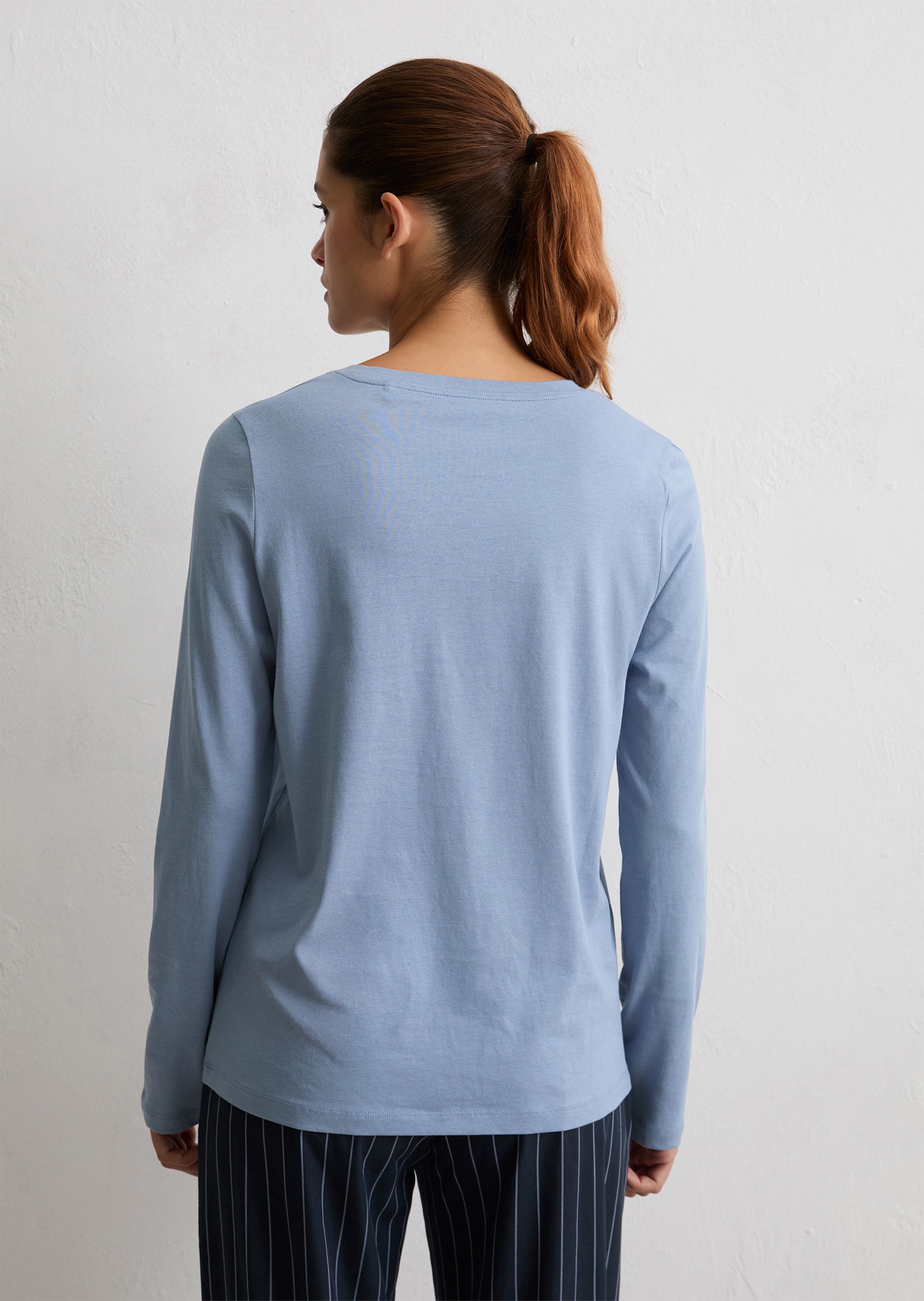 Marc O'Polo Langarmshirt, Rundhalsausschnitt, langärmelig, leicht