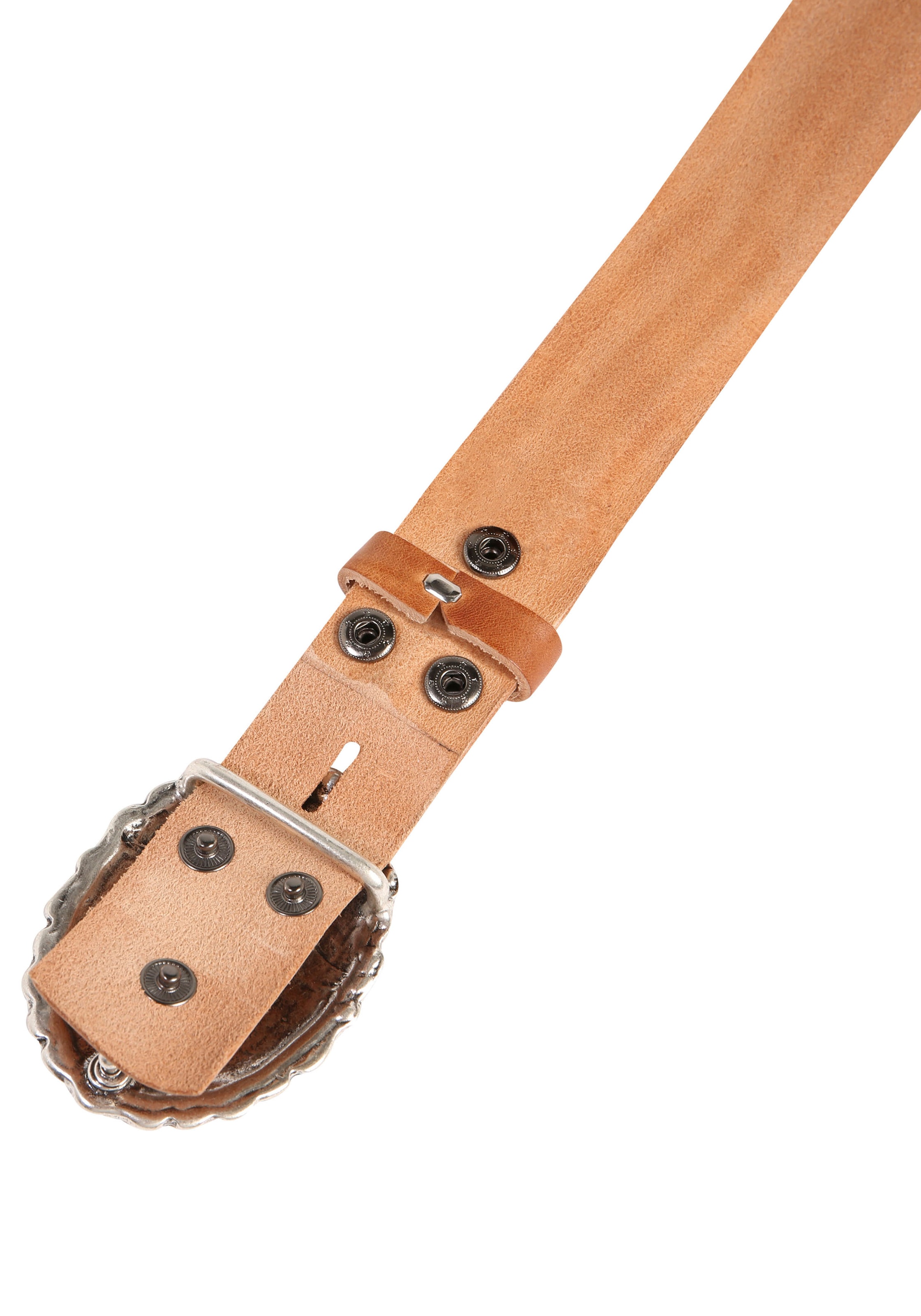 RETTUNGSRING by showroom 019° Ledergürtel, mit austauschbarer Schliesse »Oval Nieten Mit Strass«