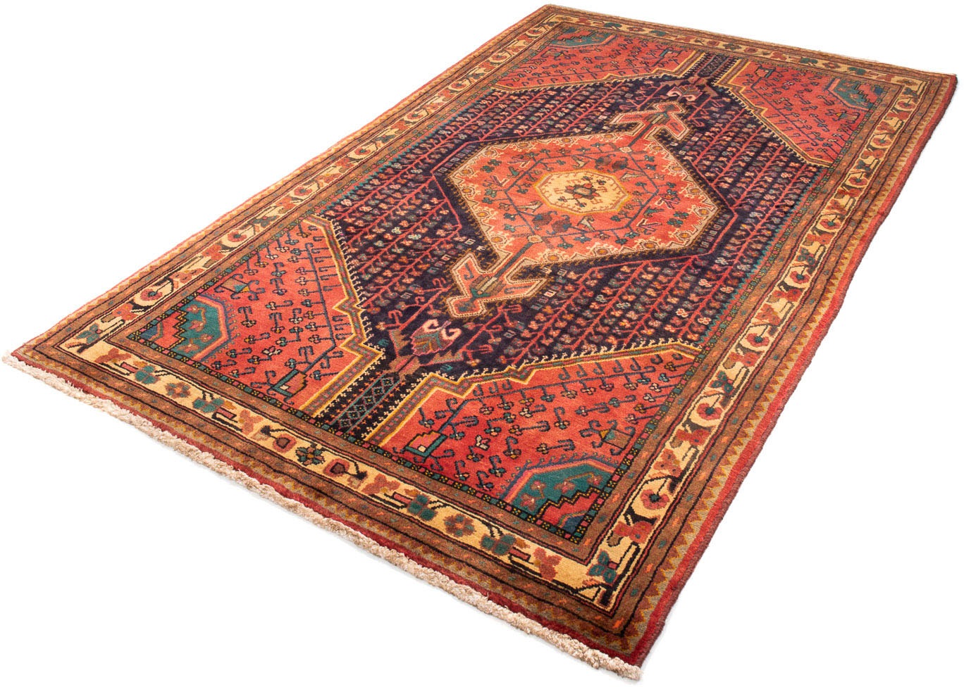 Image of morgenland Orientteppich »Perser - Nomadic - 220 x 132 cm - dunkelblau«, rechteckig, 10 mm Höhe, Wohnzimmer, Handgeknüpft, Einzelstück mit Zertifikat bei Ackermann Versand Schweiz