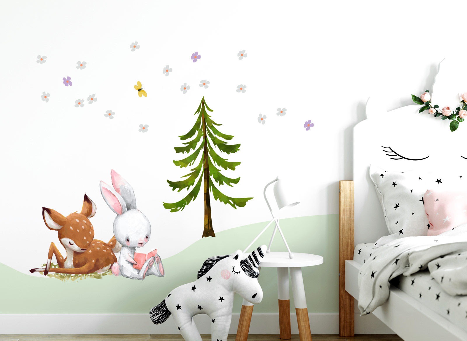 Image of little DECO Wandtattoo »Little Deco Wandtattoo Reh & Hase mit Tanne« bei Ackermann Versand Schweiz