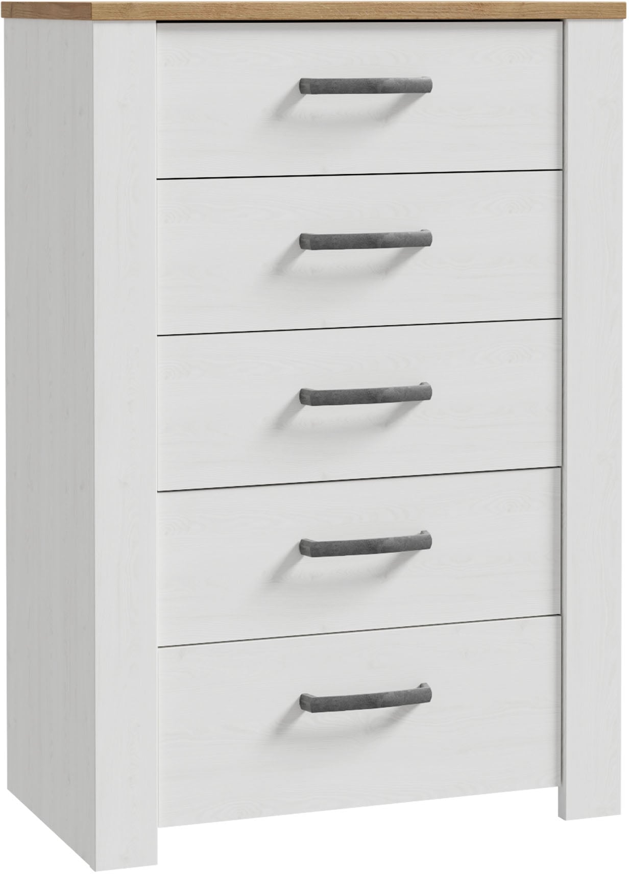 Image of FORTE Kommode "Bohol" B/H/T71,7/106,2/42 cm, 5 Schubkästen, Landhaus