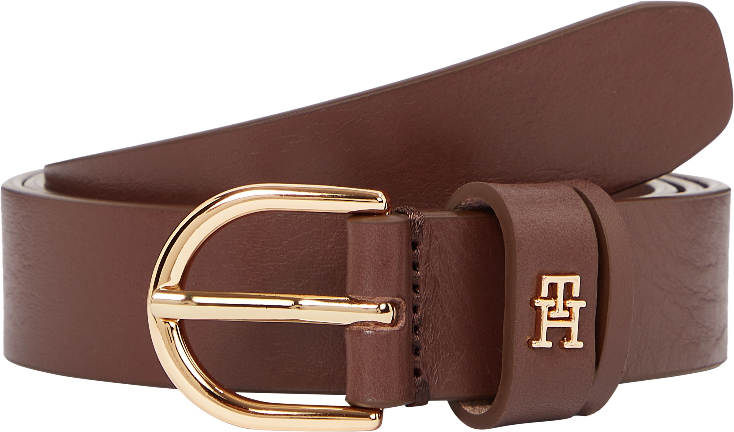 Tommy Hilfiger Ledergürtel »ESSENTIAL EFFORTLESS 2.5«, Logoemblem, weiche Haptik, ovale Einfachdornschliesse