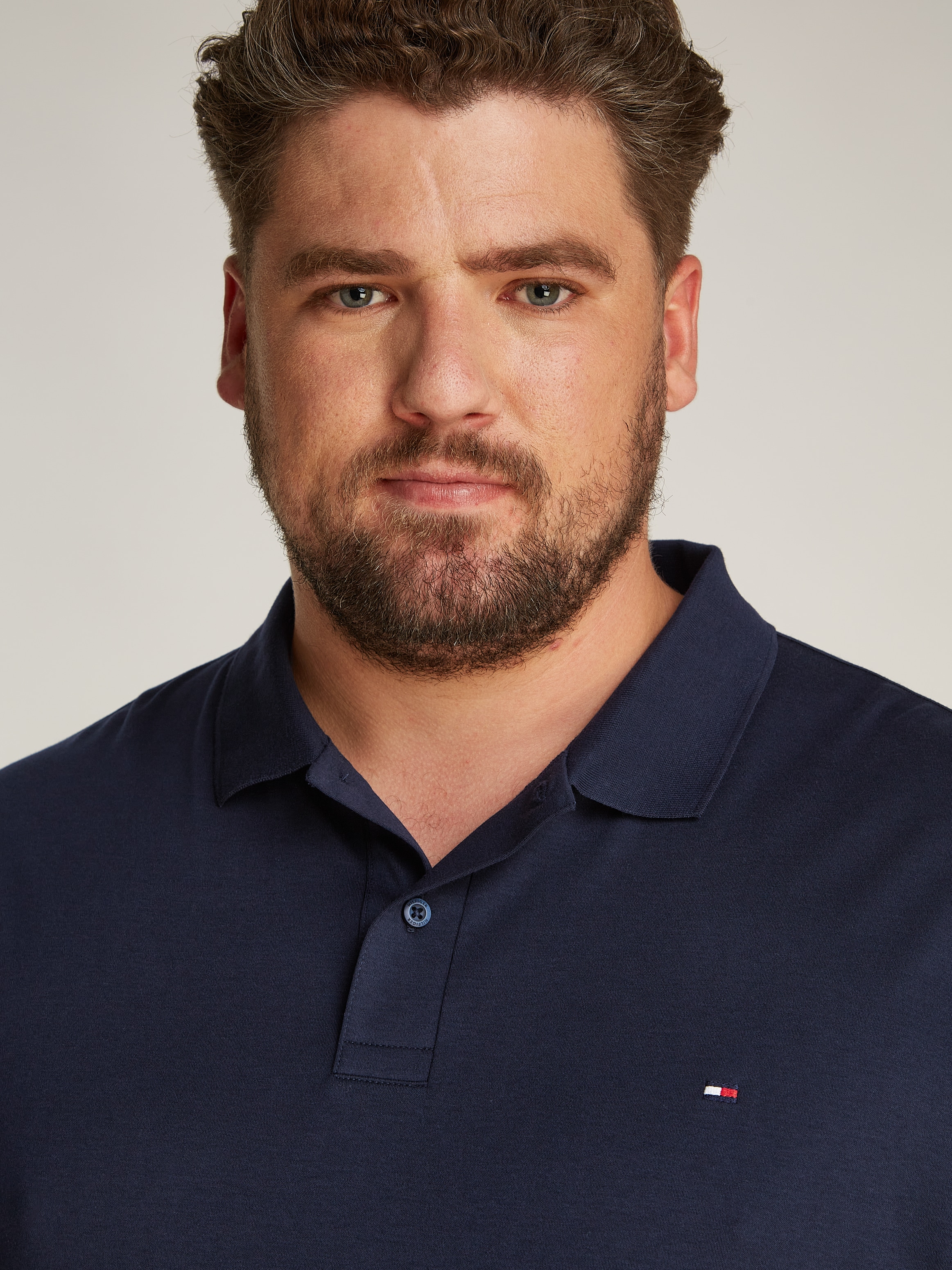 Tommy Hilfiger Big & Tall Poloshirt »BT-LIQUID COTTON ESSENTIAL POL-B«, in Grossen Grössen, Logostickerei