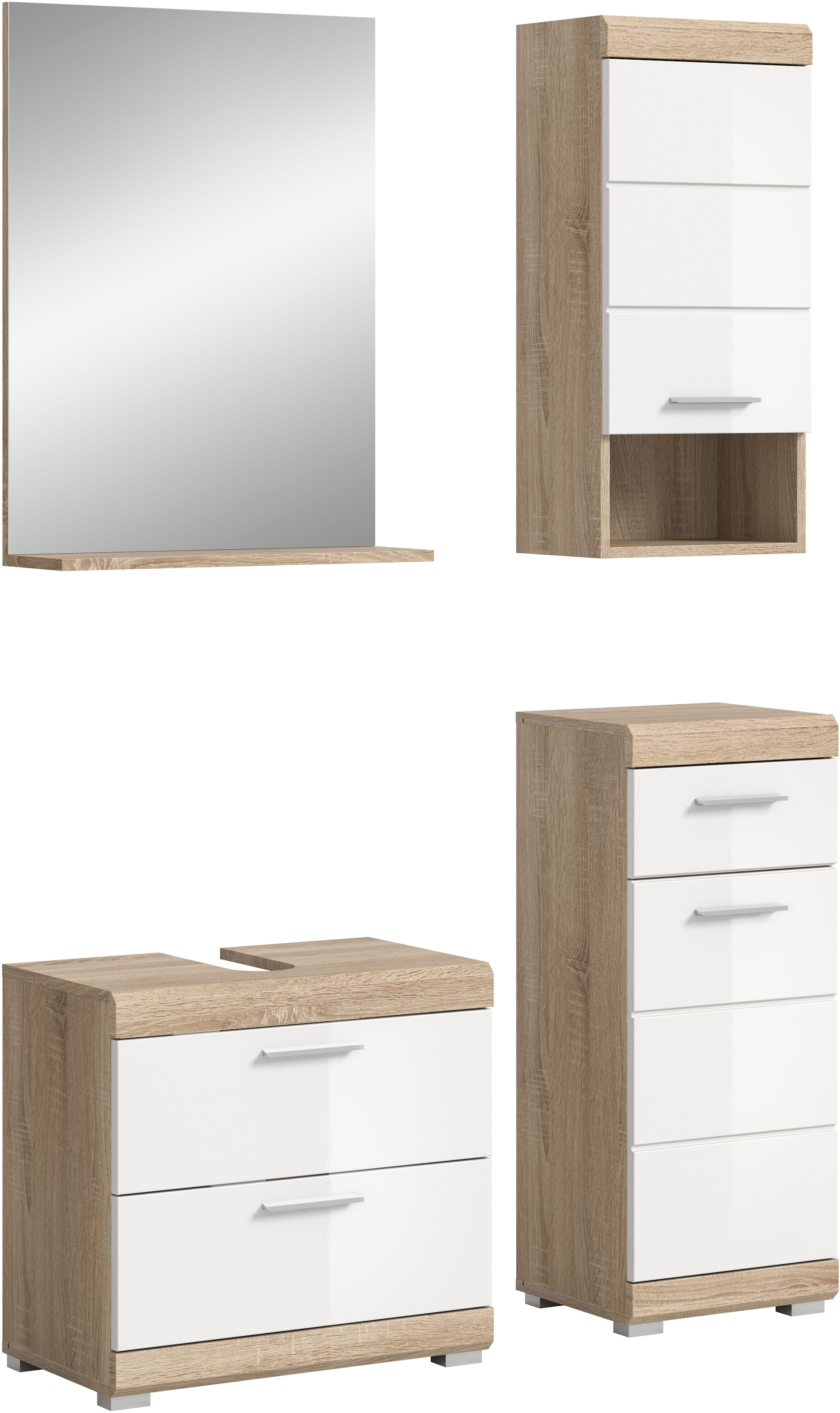 Image of welltime Badmöbel-Set "Siena, 4 teilig, bestehend aus:" Set, TOPSELLER, 3 Stk. tlg.