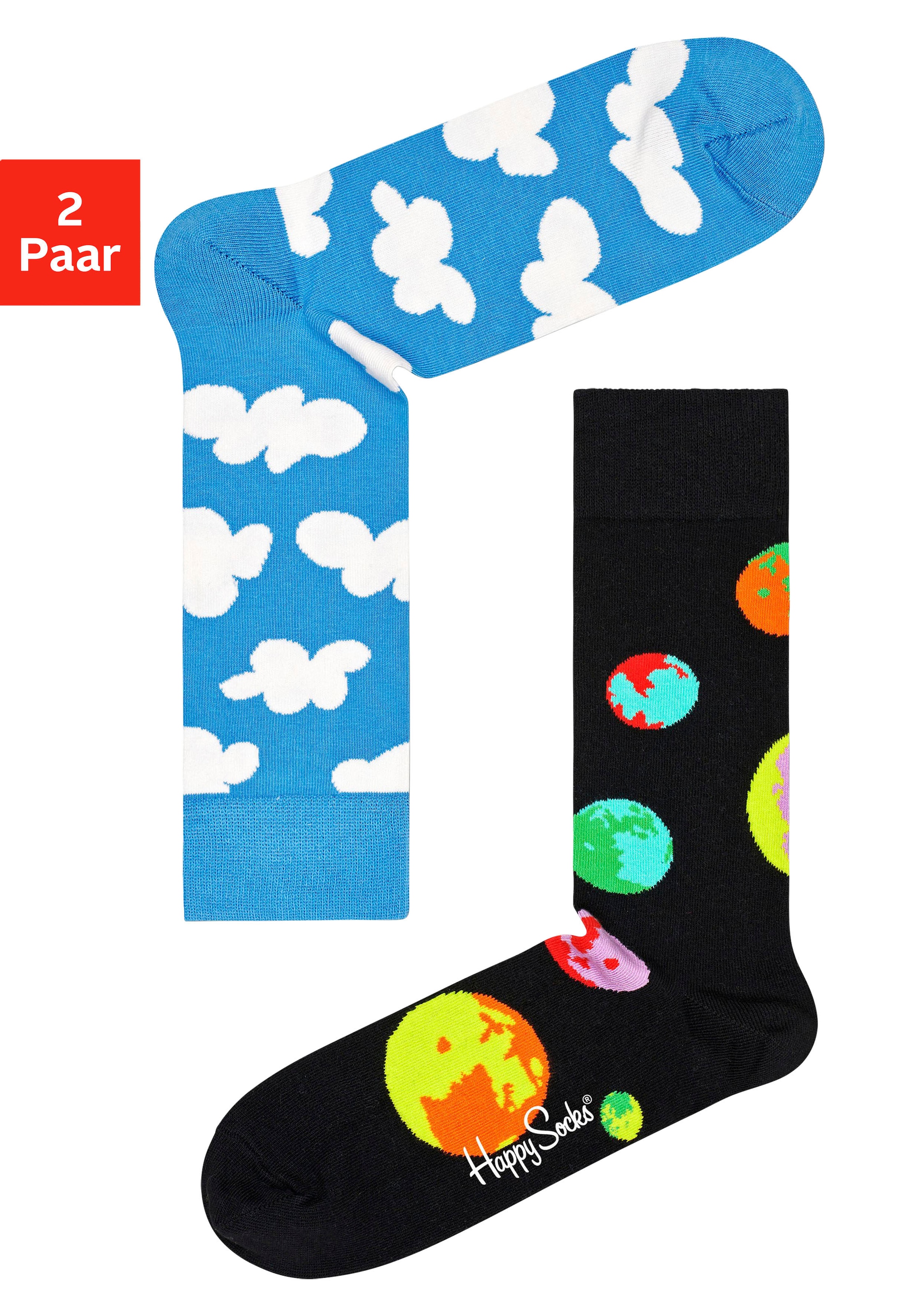 Image of Happy Socks Socken, (2 Paar), mit Wolken und Monden bei Ackermann Versand Schweiz