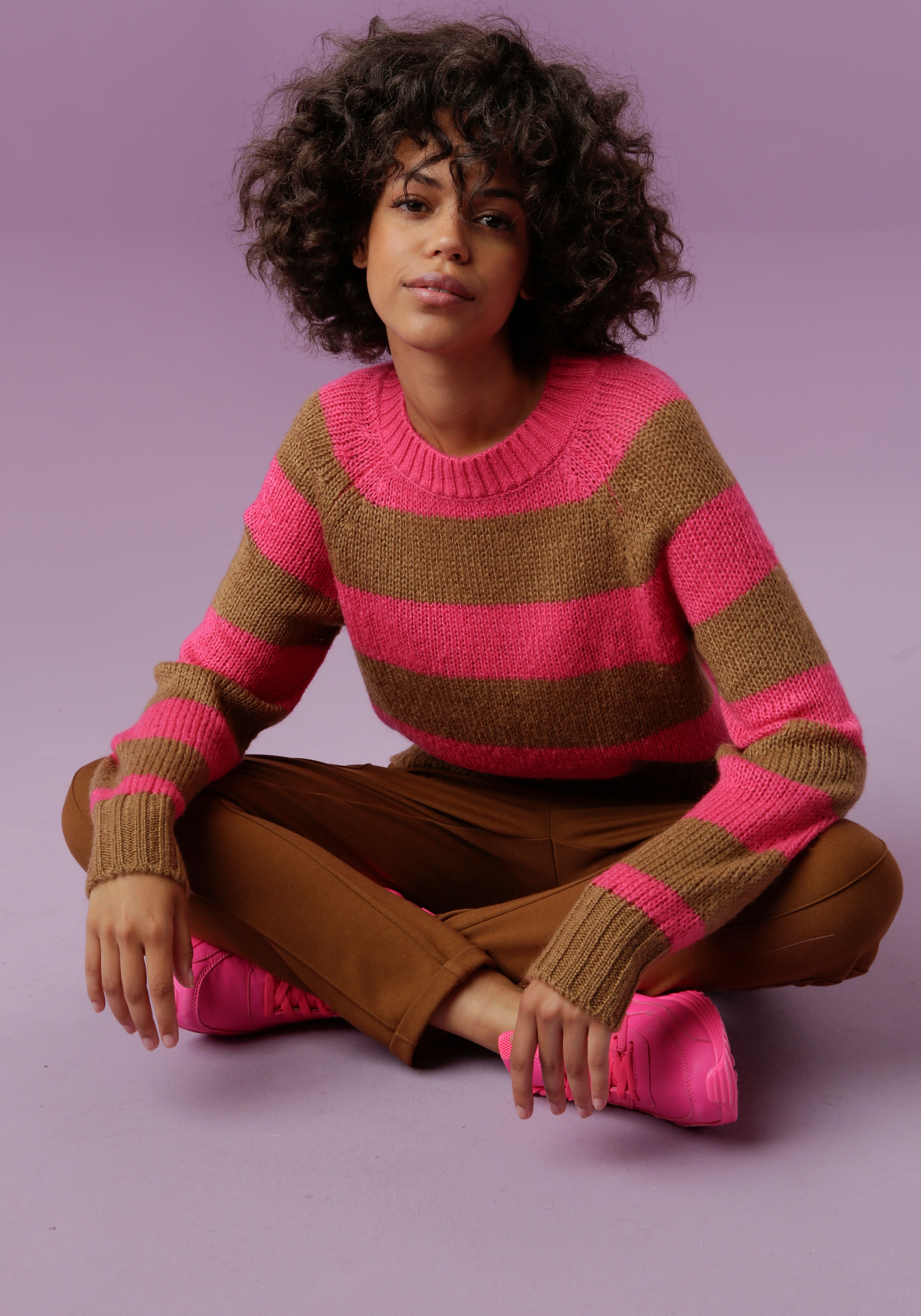 Image of Aniston CASUAL Strickpullover, im Streifen-Dessin - NEUE KOLLEKTION bei Ackermann Versand Schweiz