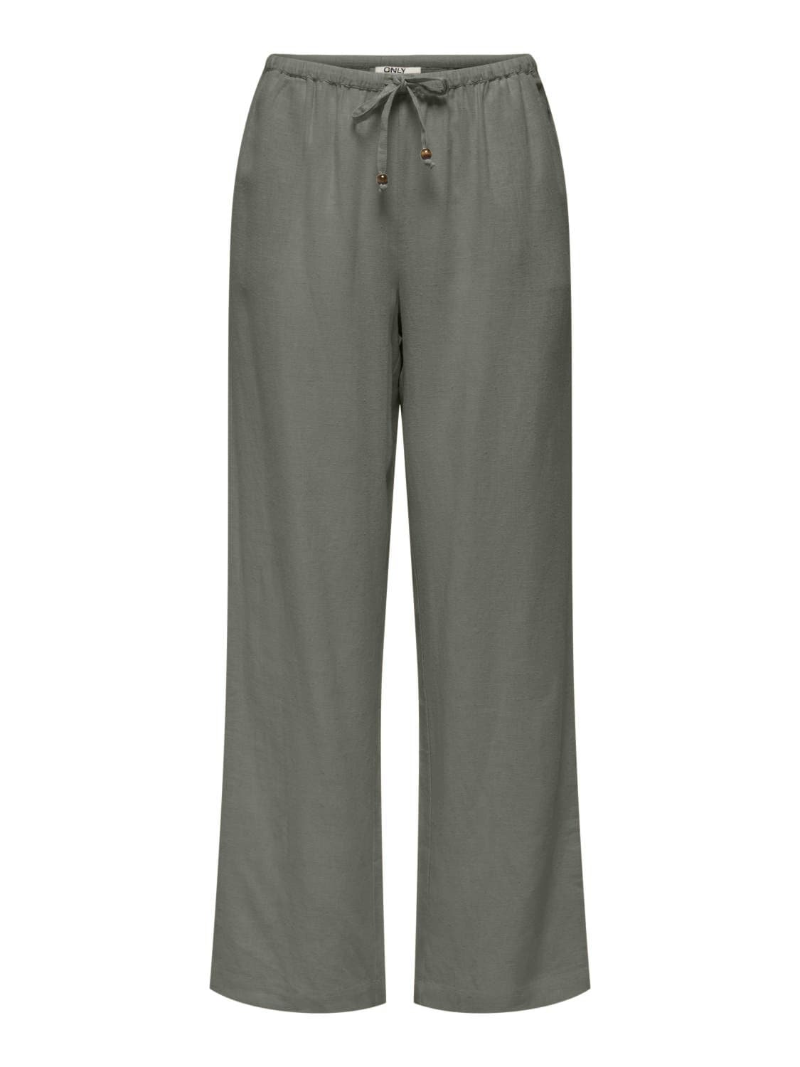 ONLY Schlupfhose »ONLBRUXELLES MW LIN BL TIE PANT PNT NOOS«  Sommerhose mit Leinen