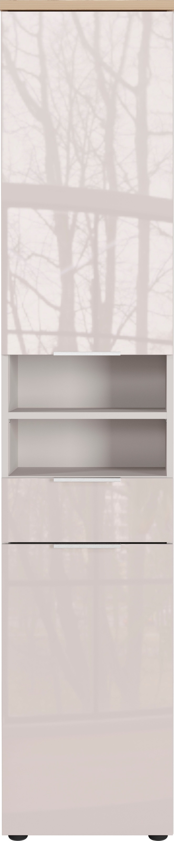 GERMANIA Armoire haute »Tavira« 1 cuis tlg. Hochschrank mit Glasfronten und Türdämpfung