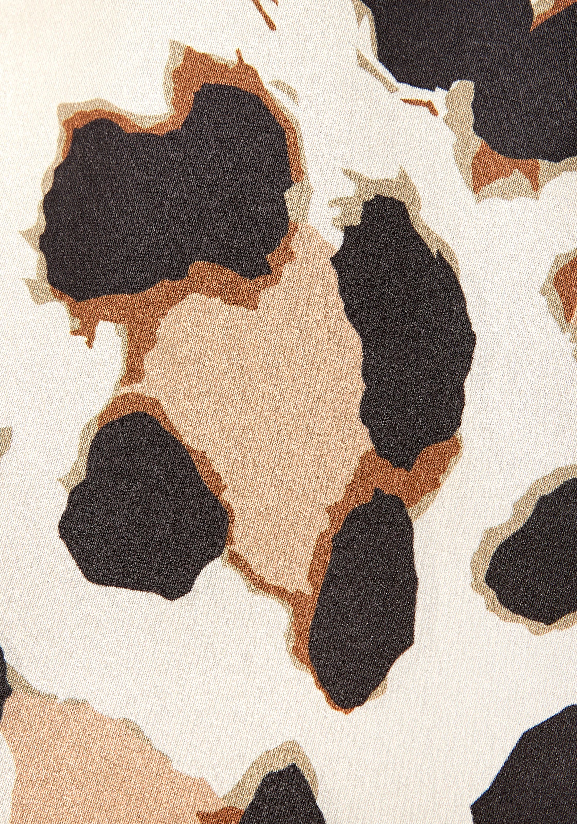 LASCANA Blusentop aus Satin mit Leoprint, elegantes Top