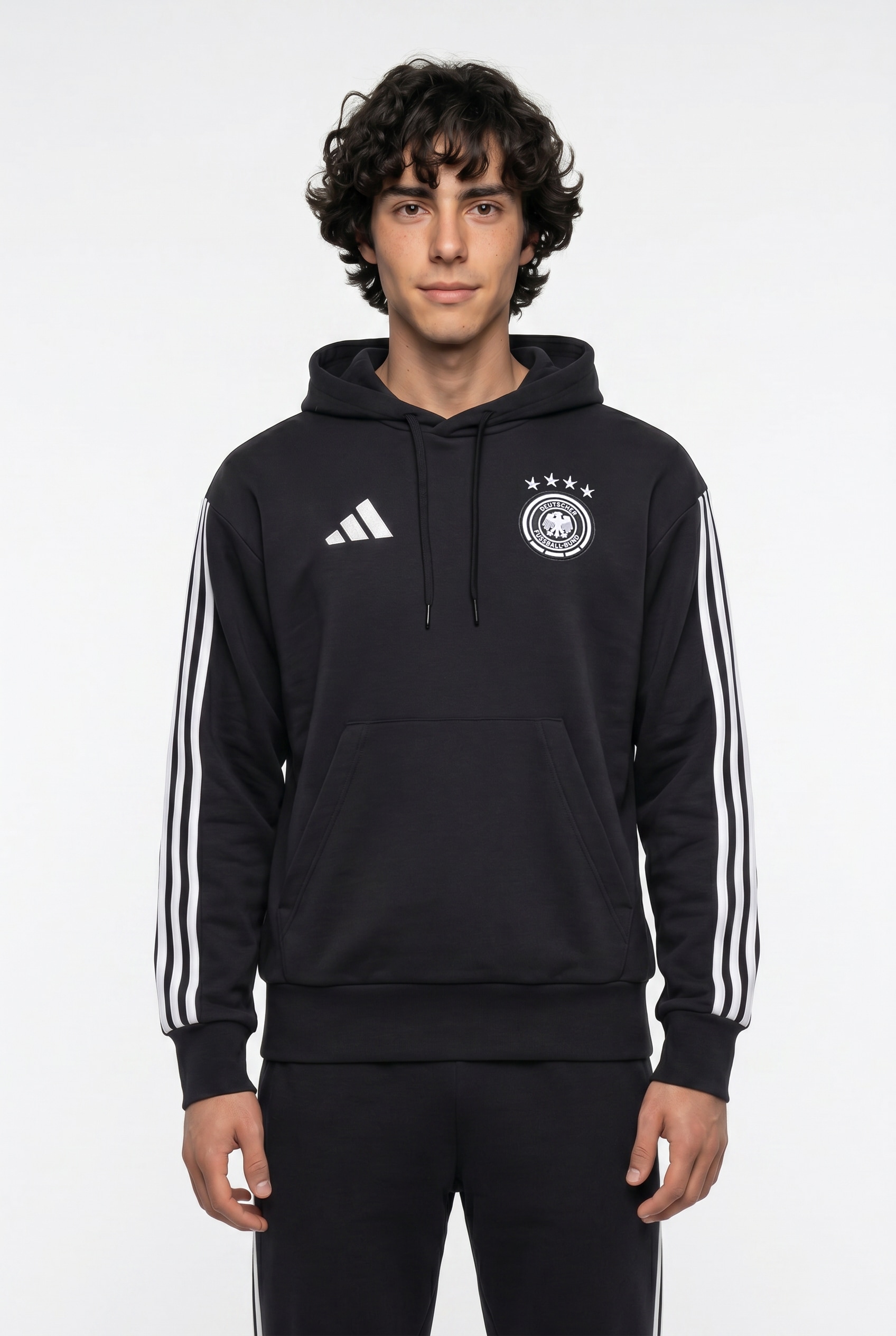 Image of adidas Performance Sweatshirt "DEUTSCHLAND DNA HOODIE", mit angesetzten Bündchen an den Ärmeln
