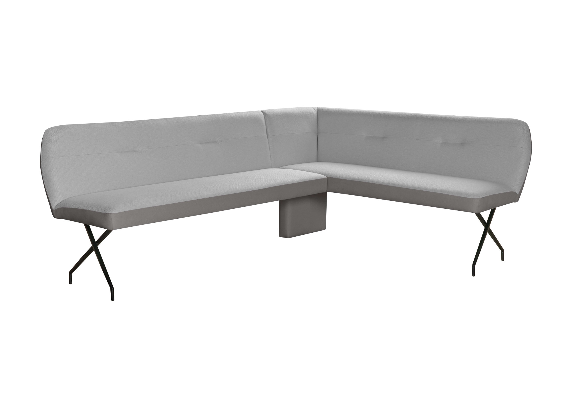 GOODproduct Eckbankgruppe »Bruna Essecke, Sitzgruppe, Eckbankgruppe, Küchenbankgruppe« Set, 4tlg, 4 tlg. tlg. Stuhl: 360° drehbar (Rückst.), 2-Stoff-Design. Wellenfederung Eckbank