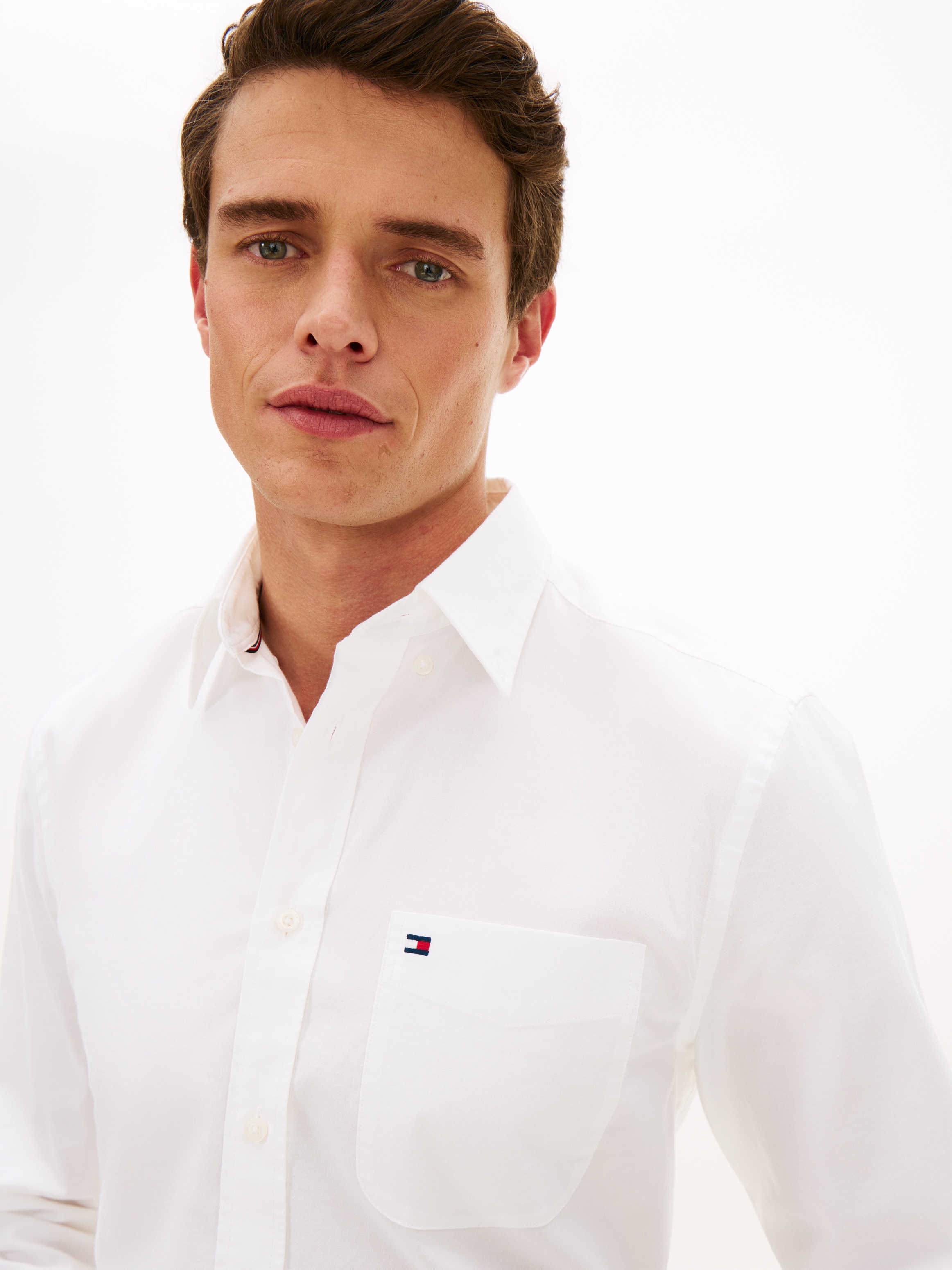 Tommy Hilfiger Chemise à manches longues »LIGHT OXFORD SOLID Slim Fit«