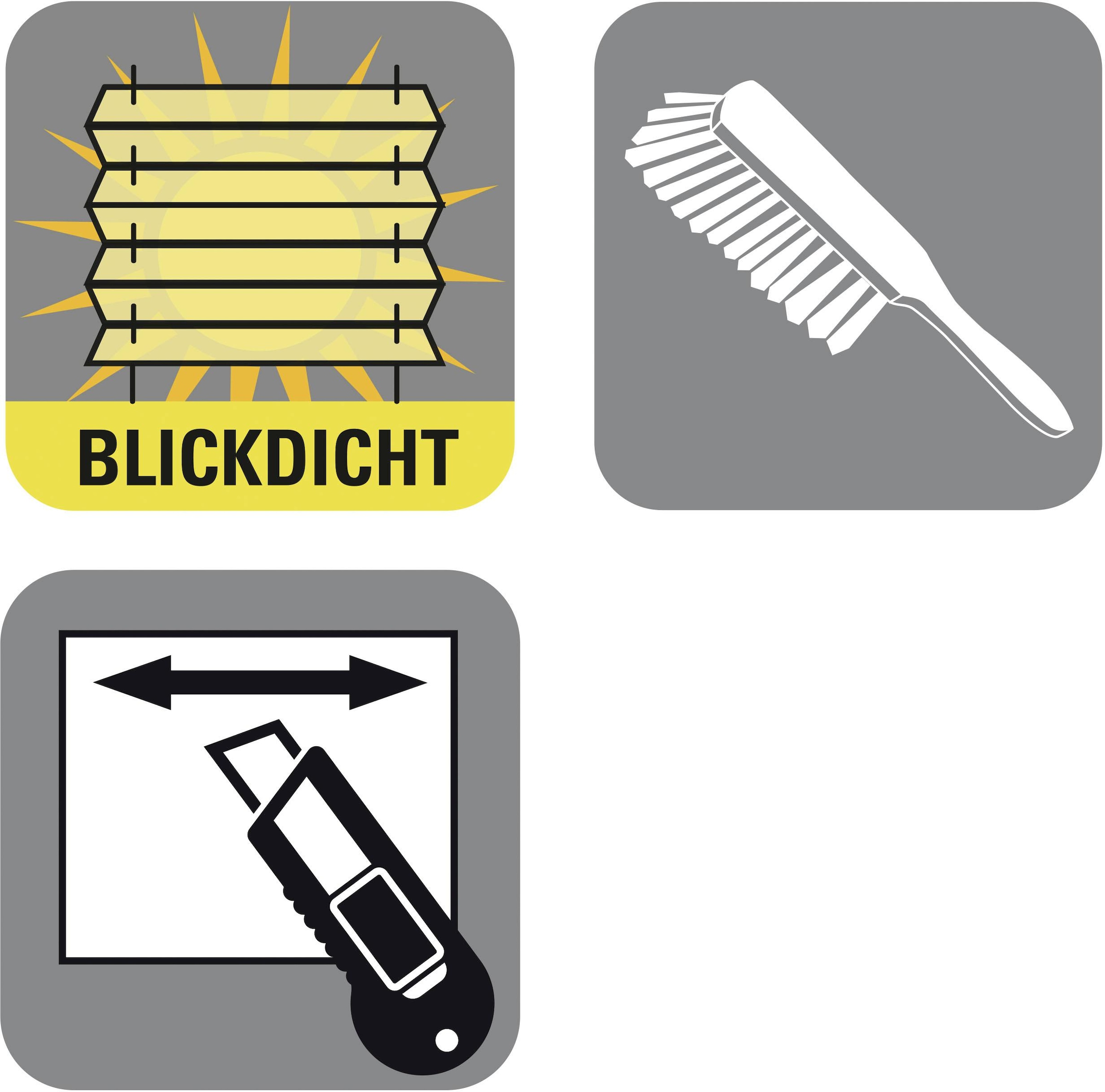 jetzt ohne Plissee GARDINIA Lichtschutz, inkl. kaufen dezenter (Staubschutz) Abdeckleiste »EASYFIX Bohren, Greta«, verspannt, Plissee