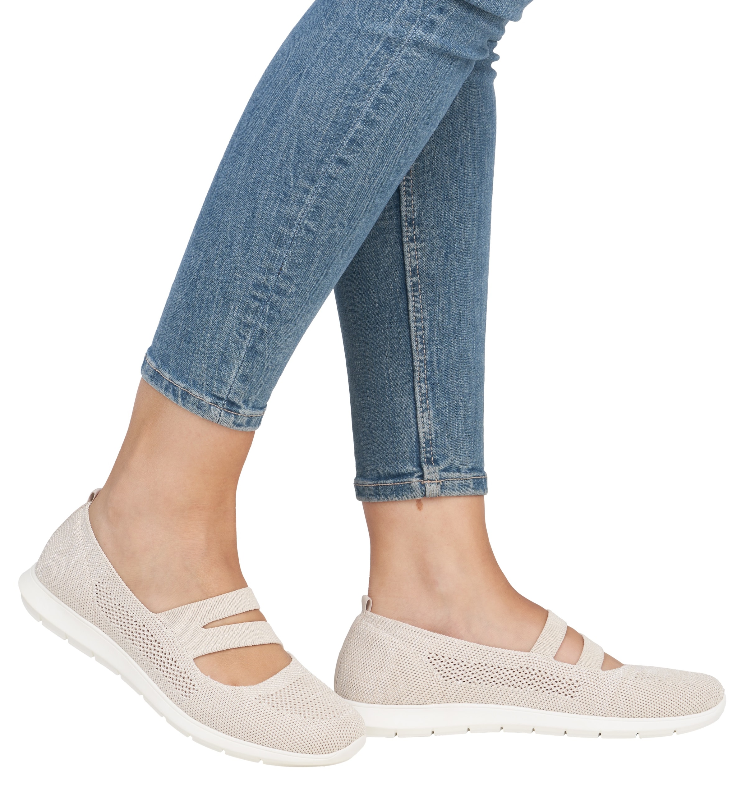 Remonte Riemchenballerina  , Halbschuh, Freizeitschuh, Komfortschuh mit herausnehmbarer Einlage