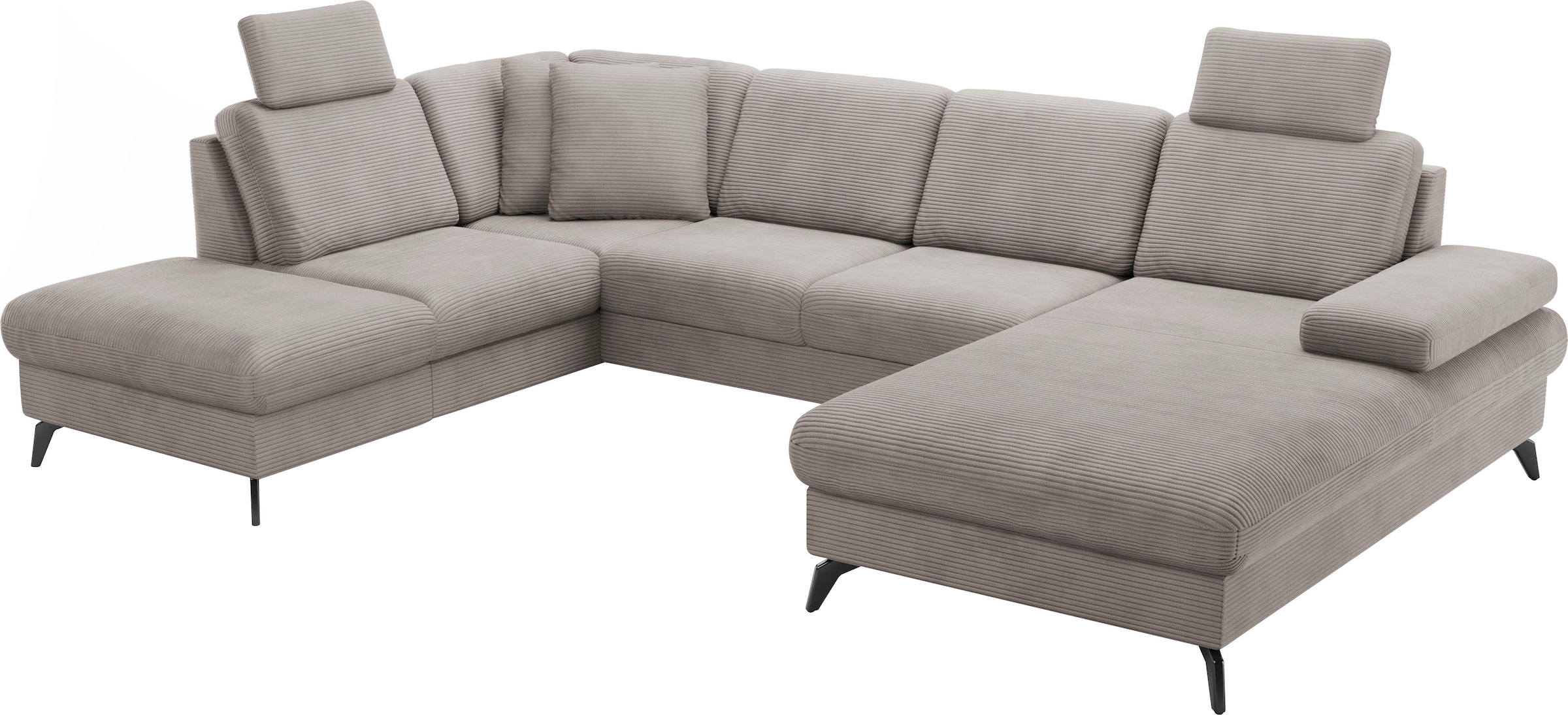 sit&more Wohnlandschaft »Morris Jubi U-Form«, inkl. Armteilfunktion und 1 Zierkissen, wahlweise mit Bettfunktion