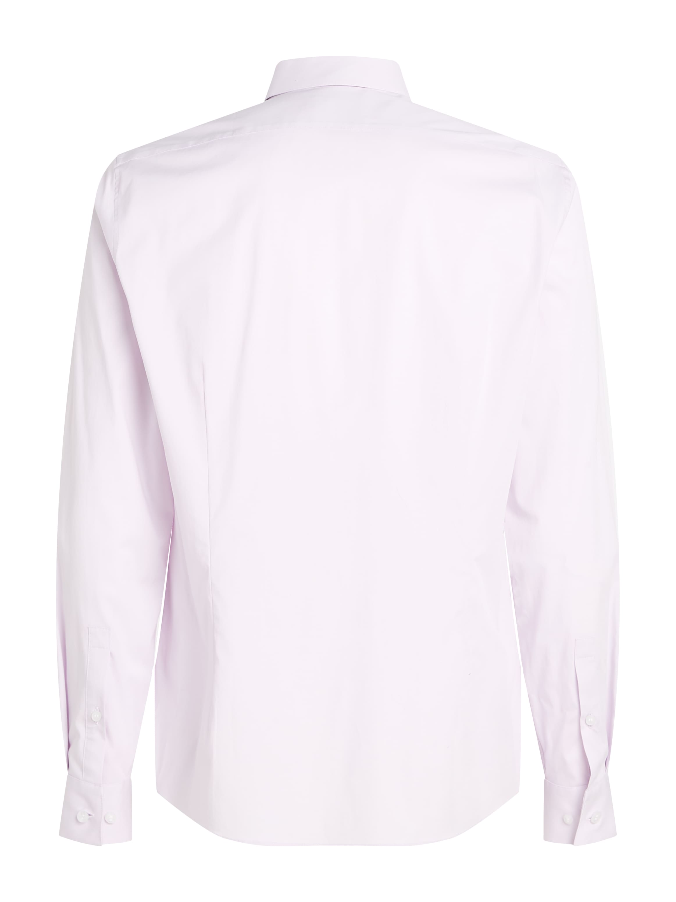 Calvin Klein Chemise d'affaires »POPLIN STRETCH SLIM SHIRT« mit Kentkragen, Logoprint auf Brusthöhe