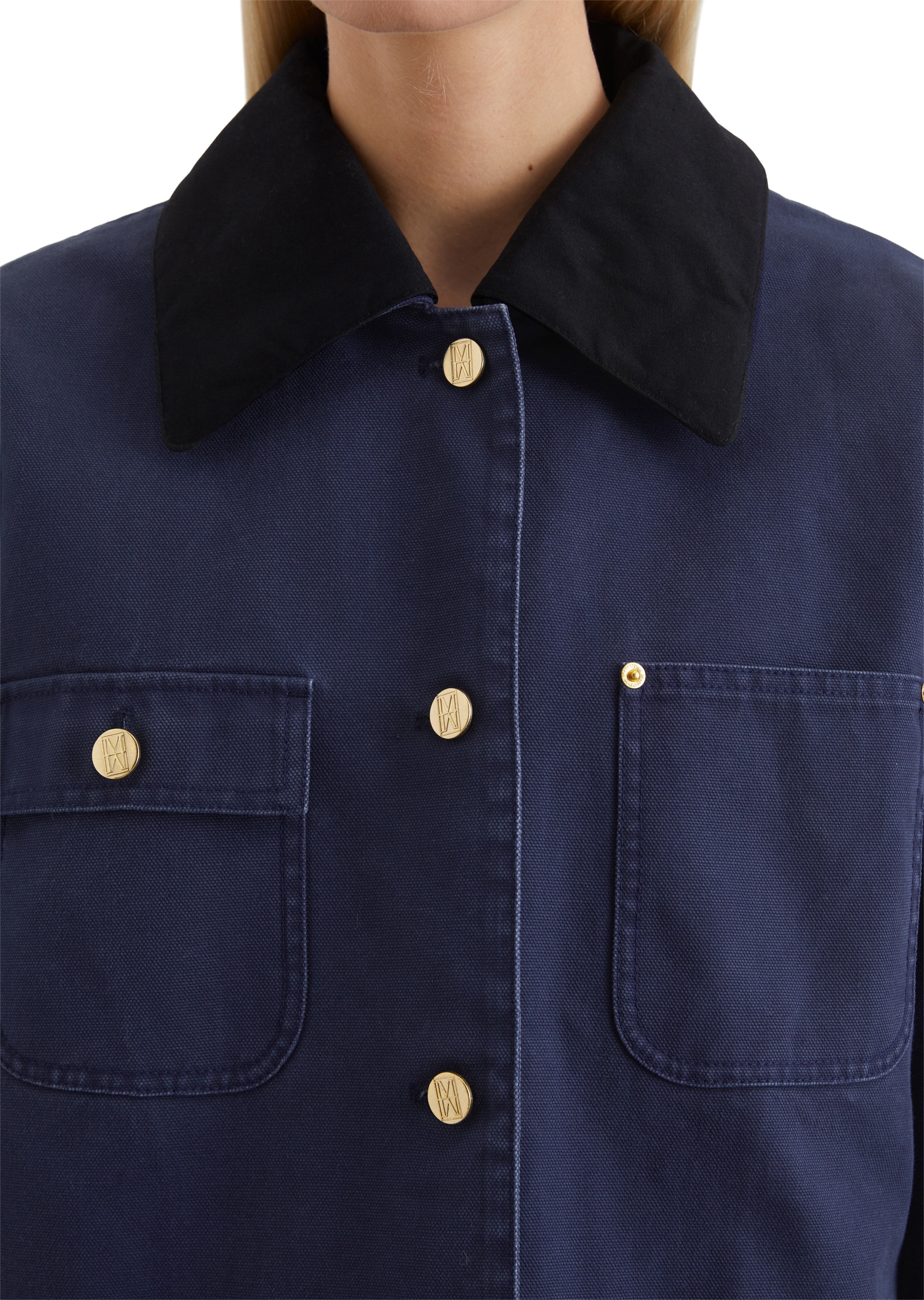 Marc O'Polo Canvasjacke, mit farblich abgesetztem Kragen