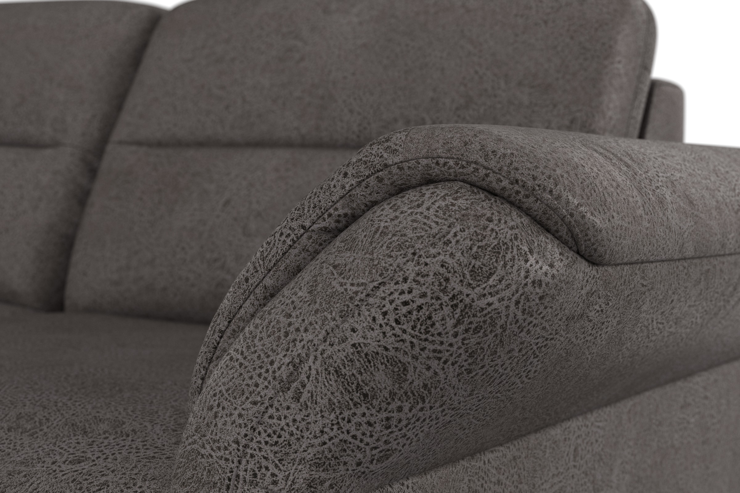 sit&more Ecksofa »Mellum L-Form«, Federkern, wahlweise mit Bettfunktion, Bettkasten und Armteilfunktion