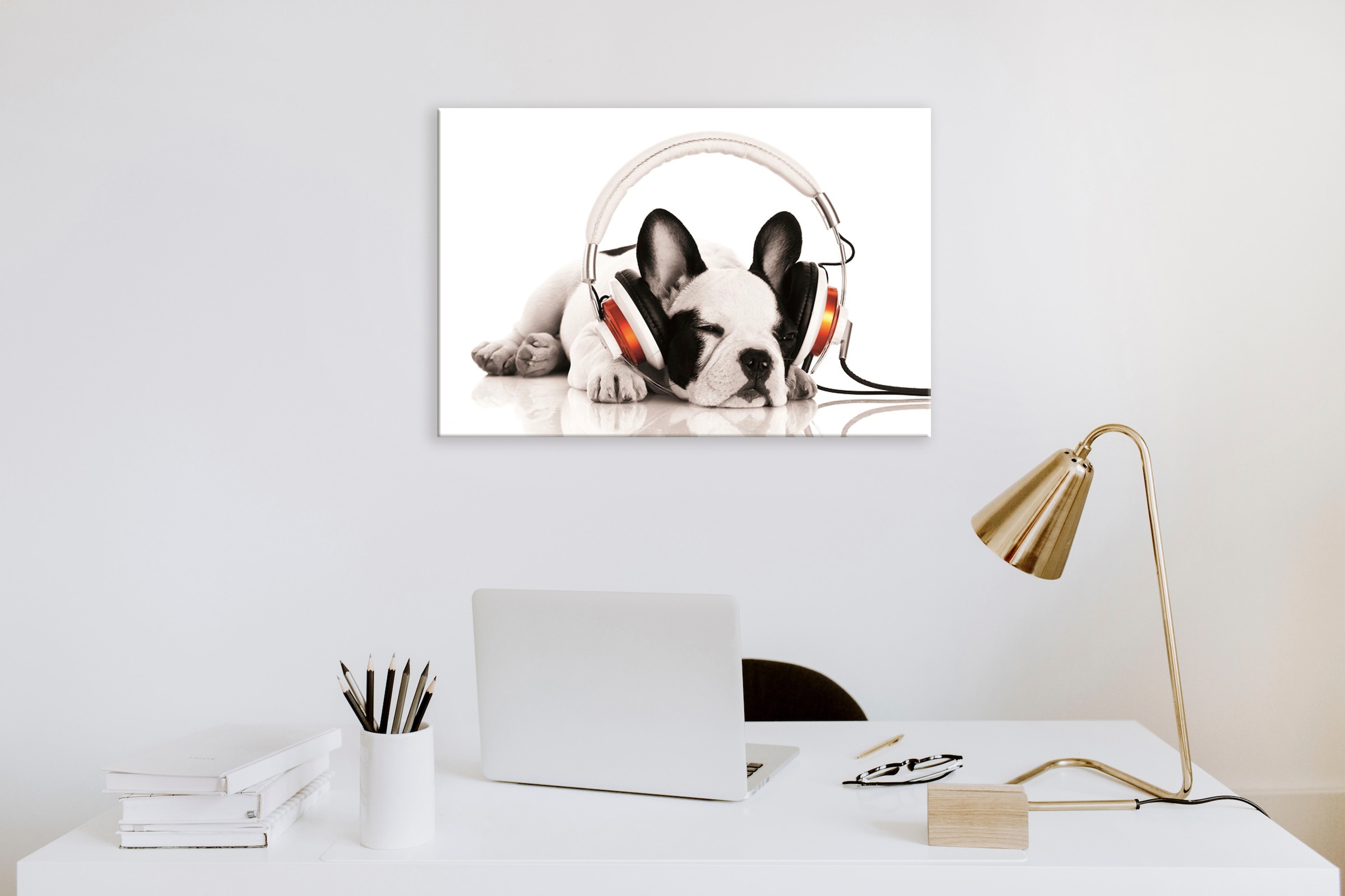 Bönninghoff Leinwandbild »Hund mit Kopfhörer«, (1 St.) günstig kaufen