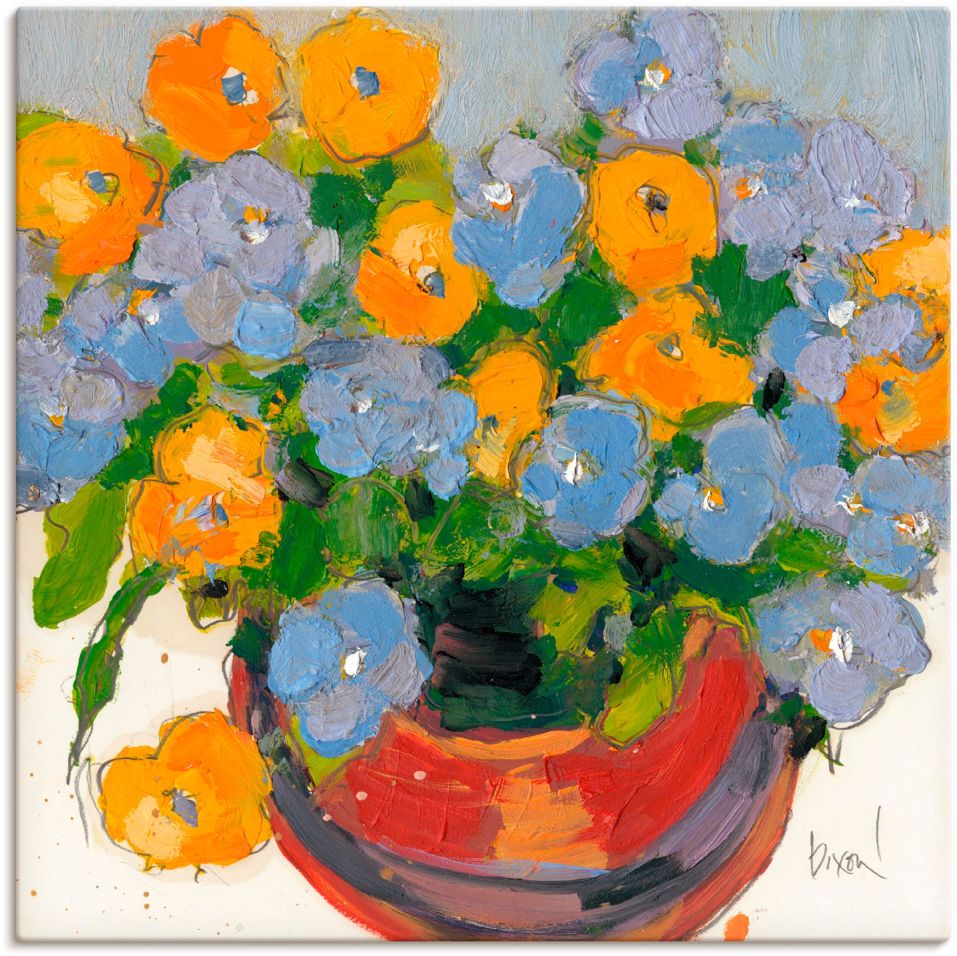 Image of Artland Wandbild »Gepflanzte Blume I«, Blumen, (1 St.), in vielen Grössen & Produktarten - Alubild / Outdoorbild für den Aussenbereich, Leinwandbild, Poster, Wandaufkleber / Wandtattoo auch für Badezimmer geeignet bei Ackermann Versand Schweiz