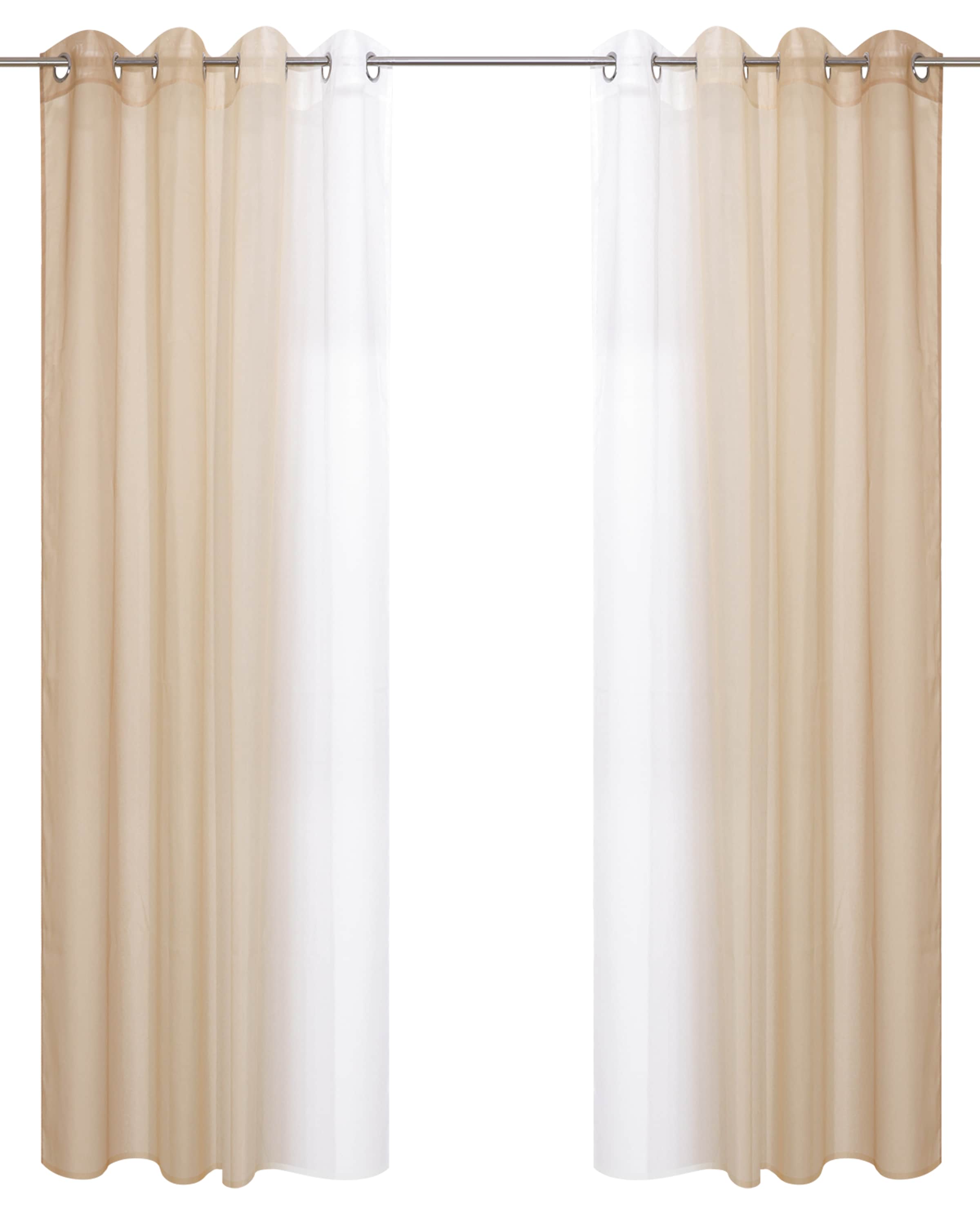 GOODproduct Gardine »Nivva« Ösen 2 Stk. tlg. Transparent, Ösen- Aufhängung, Pflegeleicht, 2er Set