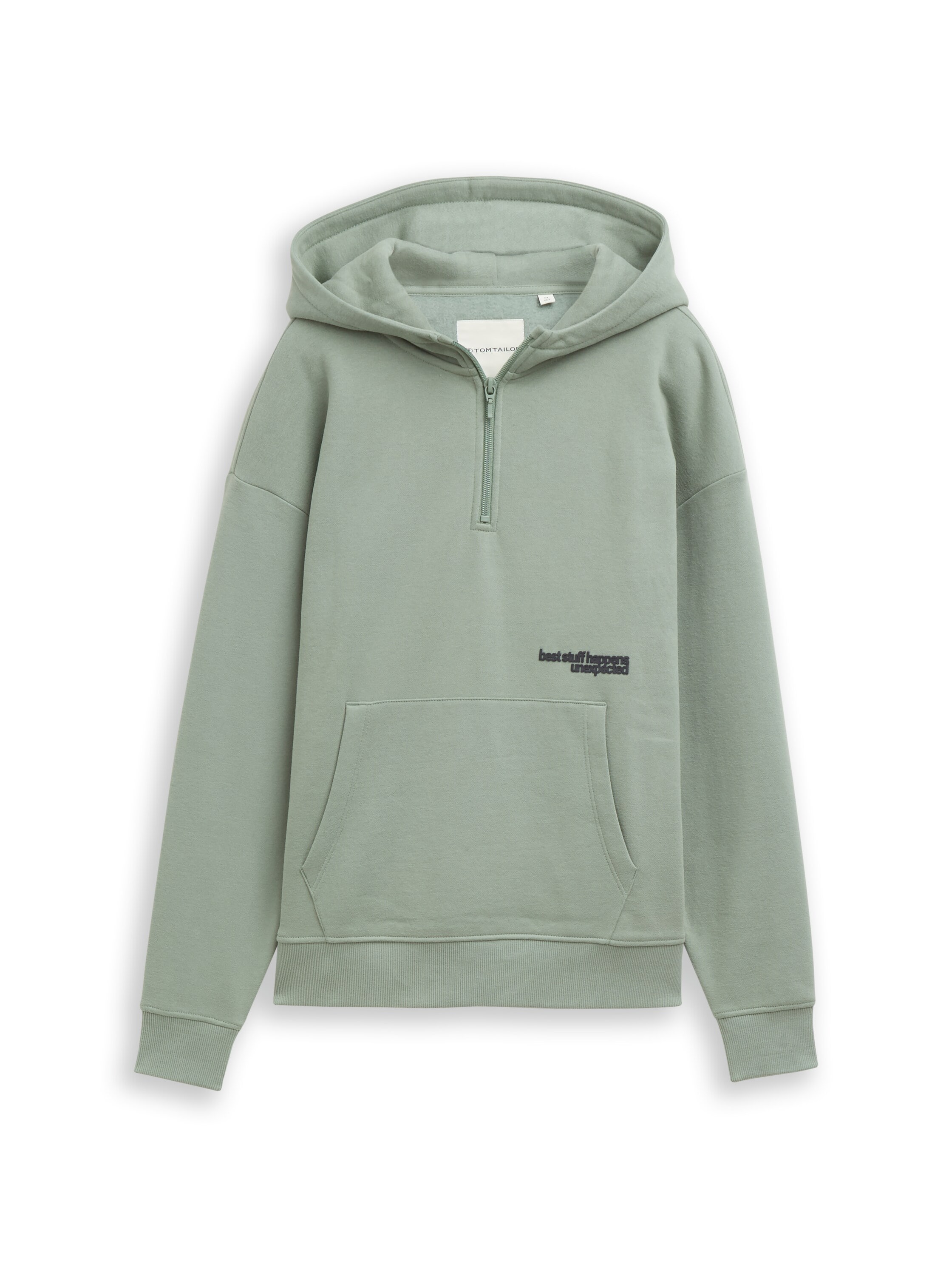 Image of TOM TAILOR Kapuzensweatshirt, mit Zipper und Statement-Badges