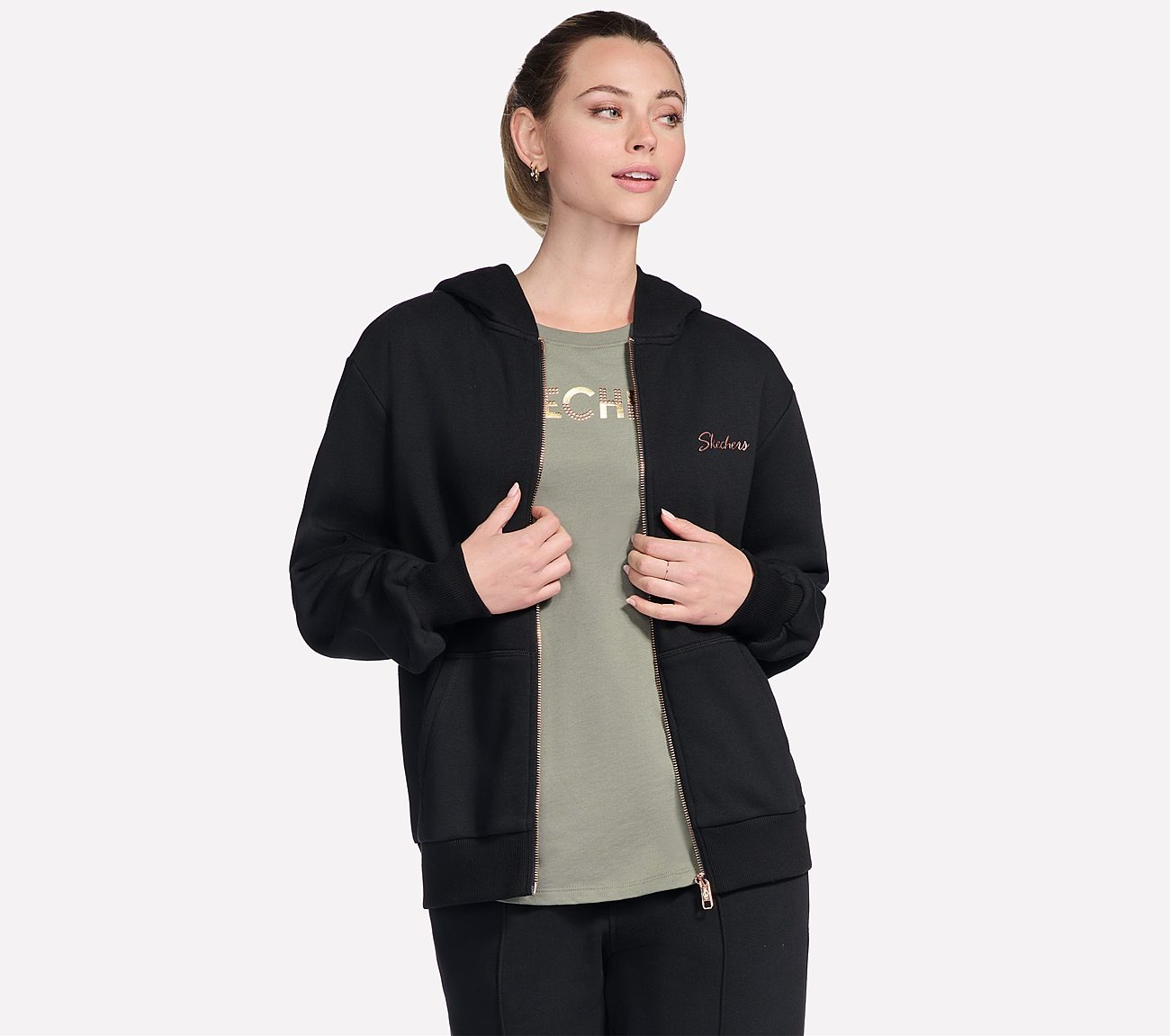 Image of Skechers Trainingsjacke "SKECH-SWEATS SIGNATURE FZ HOODIE" mit Kapuze