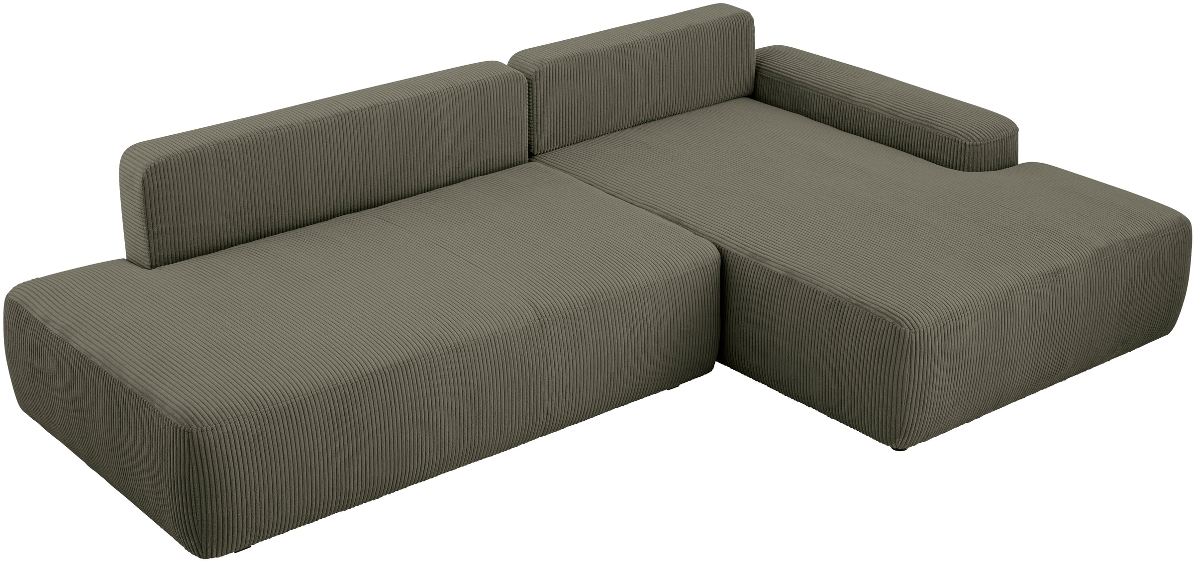 Home affaire Canapé d'angle »TORGE, Schlafsofa Cord, Samtvelours u. Strukur fein, Couch in L-Form« Schlaffunktion und Bettkasten, Liegefläche: 210x125 cm, neues Design