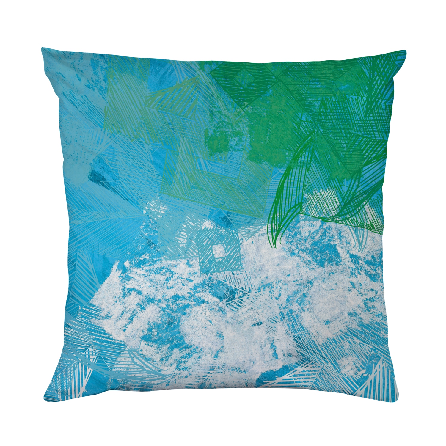 Image of queence Dekokissen "Abstraktes Muster blau" Beidseitig bedruckte Kissenhülle, Kissen 40x40cm, inkl. Reissverschluss
